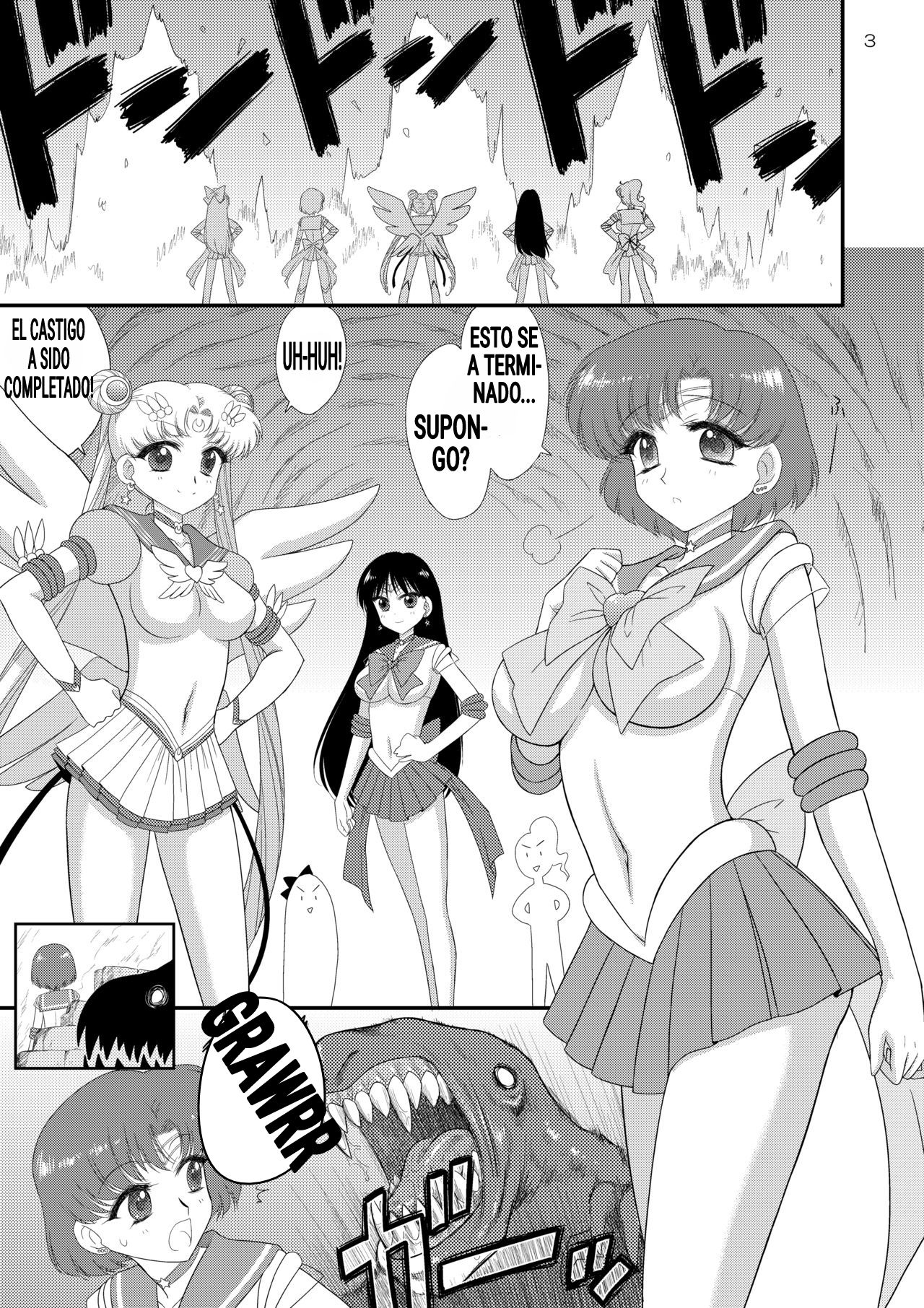 [BLACK DOG (Kuroinu Juu)] Kigurumi no Naka wa Massakari (Bishoujo Senshi Sailor Moon) [Spanish] [Digital] image number 3