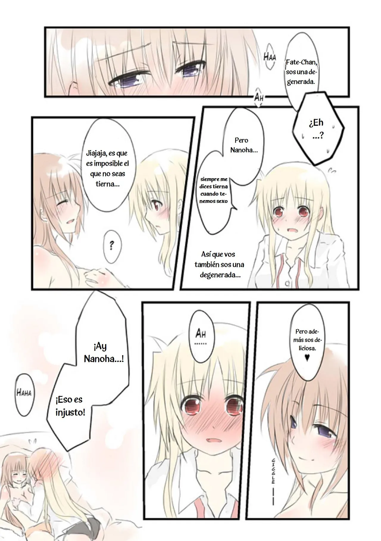 [Author?] Hazukashii (Mahou Shoujo Lyrical Nanoha) [Spanish] [Nekomi Fansub] 图片编号 2