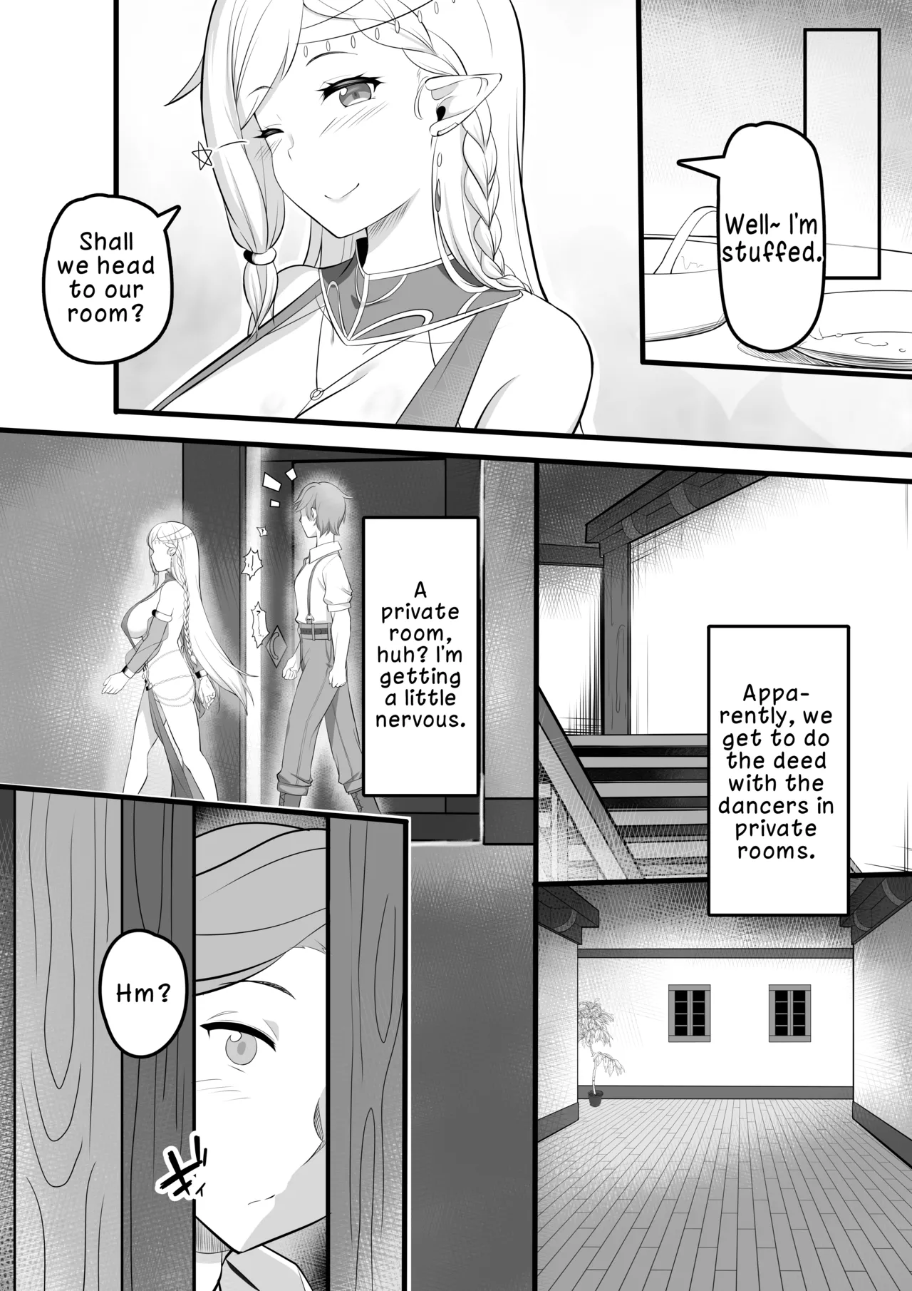 [Odoriko Aikoukai] Odoriko Shoukan ni Ittara, Bijin Elf no Odoriko ga Ippai Shiboritotte Kureta Ohanashi | The Story of When I Went to a Dancer Brothel and a Beautiful Elf Dancer Milked Me Dry [English] [LKK•Scans] [Digital] 画像番号 8