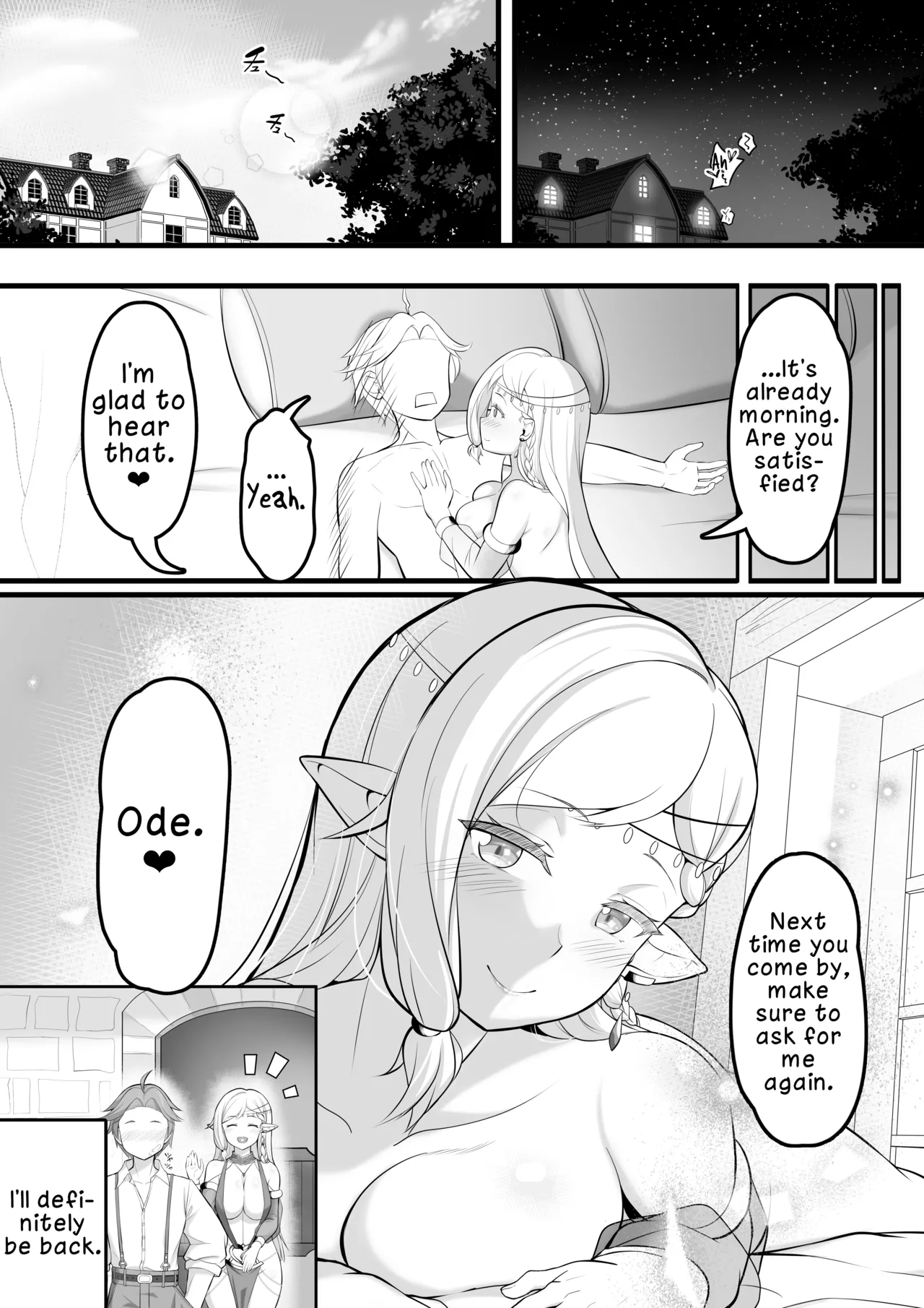 [Odoriko Aikoukai] Odoriko Shoukan ni Ittara, Bijin Elf no Odoriko ga Ippai Shiboritotte Kureta Ohanashi | The Story of When I Went to a Dancer Brothel and a Beautiful Elf Dancer Milked Me Dry [English] [LKK•Scans] [Digital] 画像番号 32