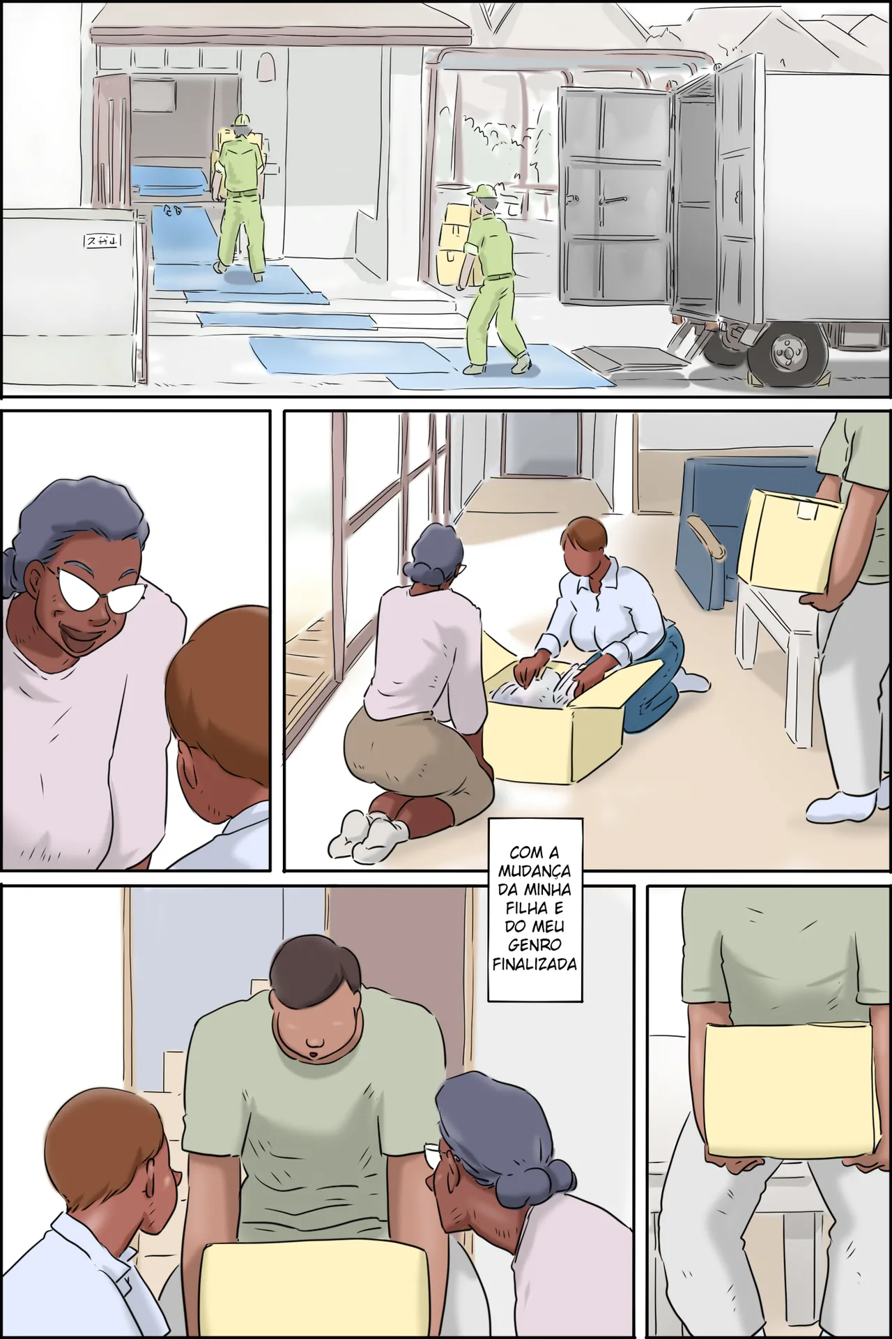 [Zenmai Kourogi] Nureru Gibo no Iru Seikatsu | A Vida com uma Sogra Molhada [Portuguese-BR] imagen número 4