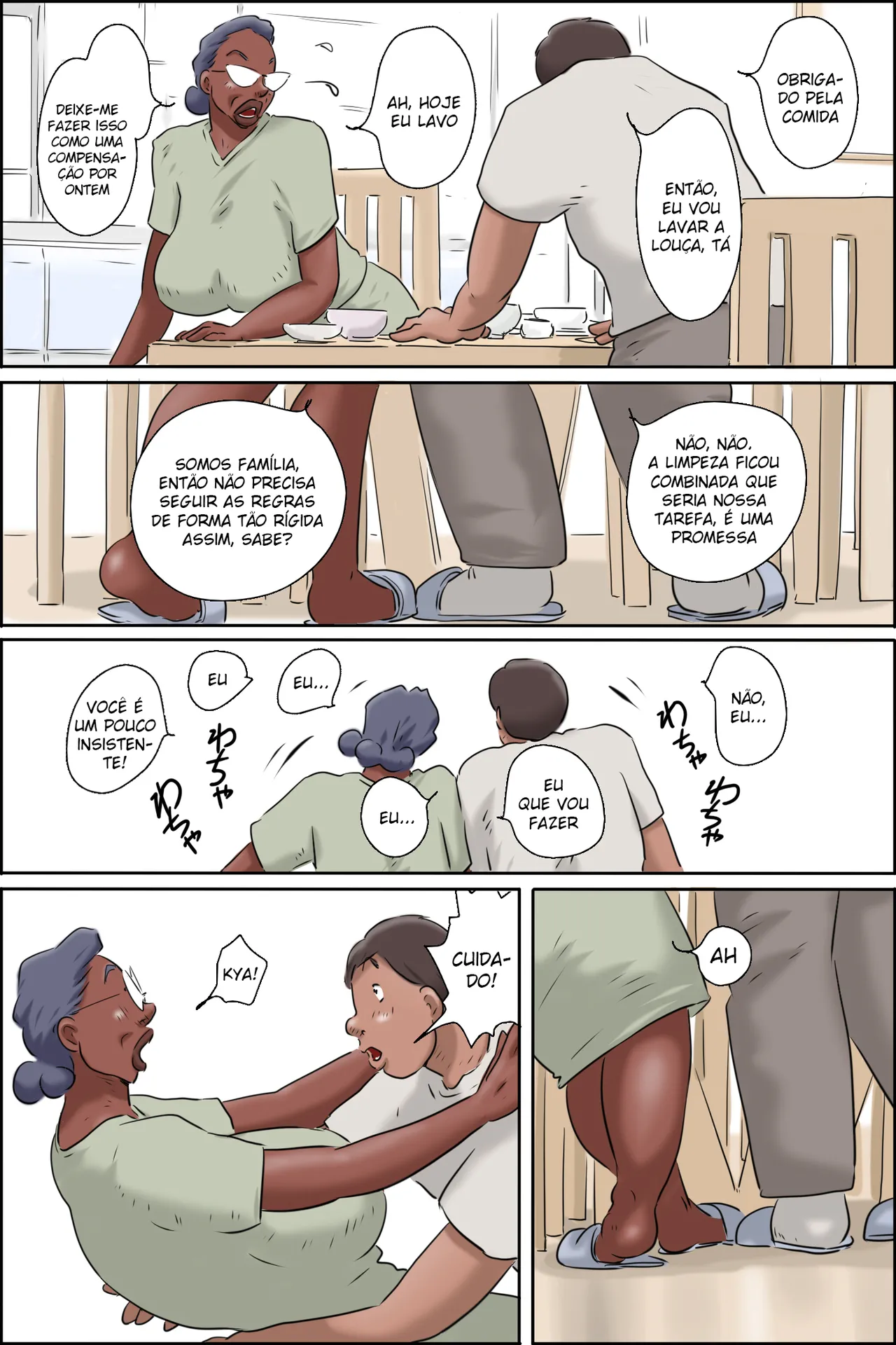 [Zenmai Kourogi] Nureru Gibo no Iru Seikatsu | A Vida com uma Sogra Molhada [Portuguese-BR] imagen número 16