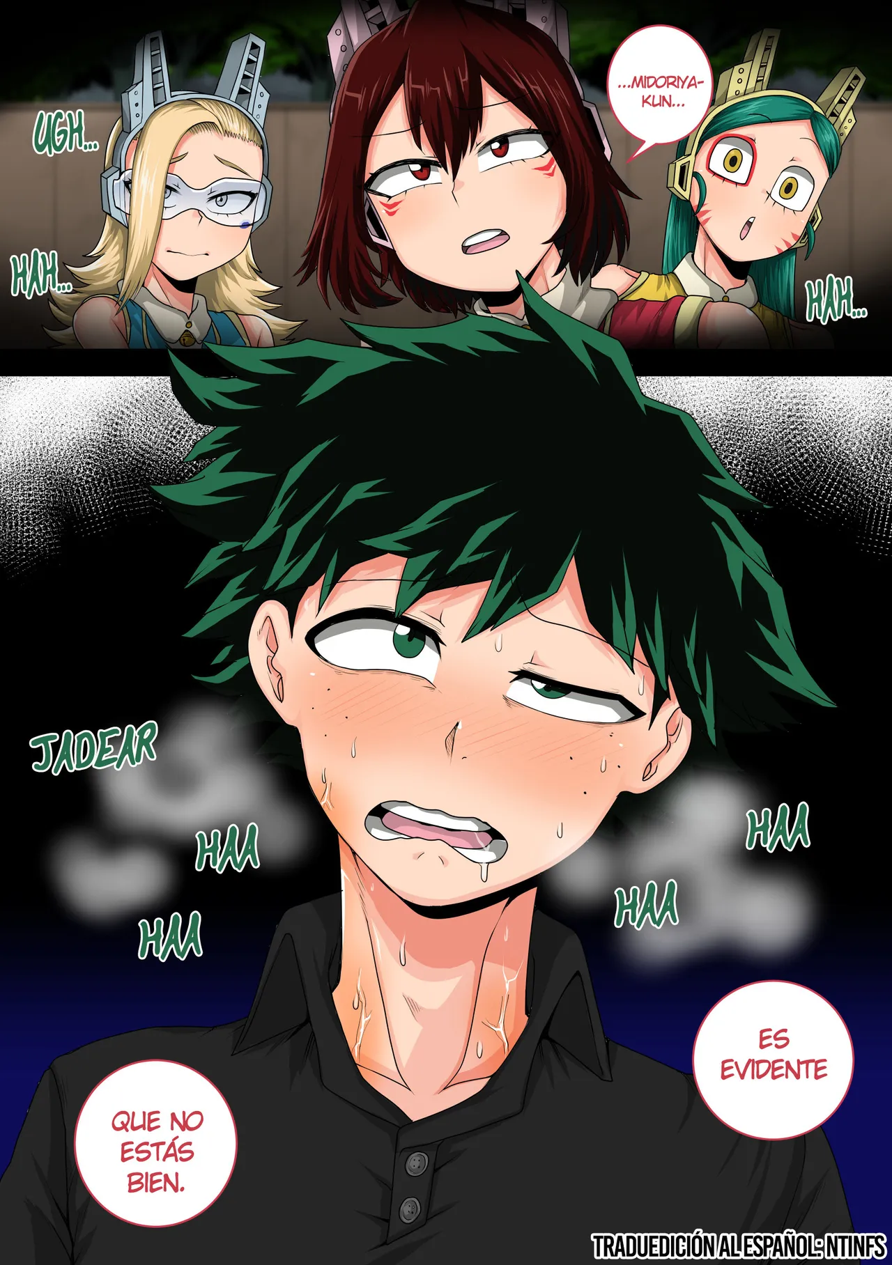 [Juicebox Koujou (Juna Juna Juice)] My Harem Academia Chapter 8 Part 3 Breaking into a broken heart [Spanish] [NTINFS] изображение № 3