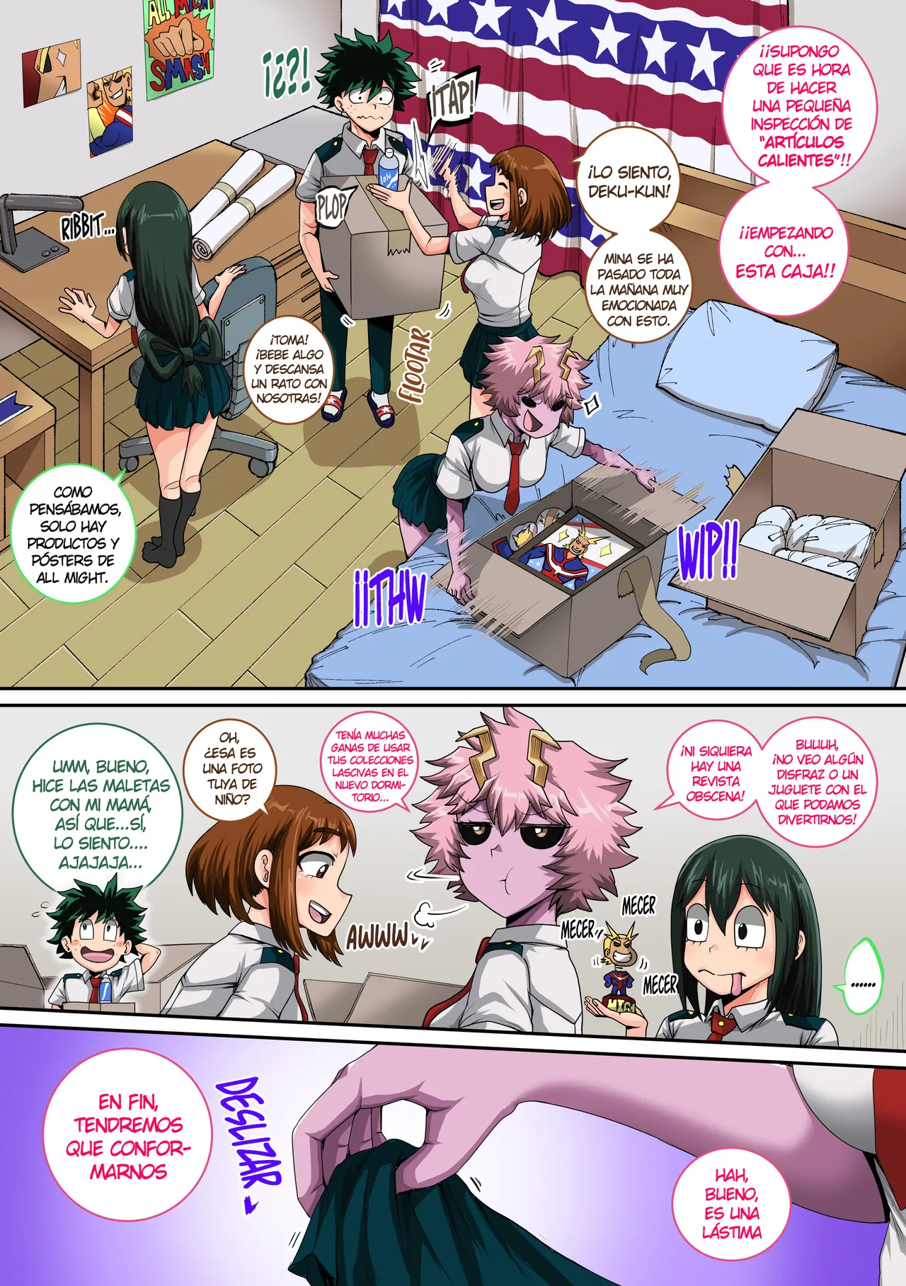 [Juicebox Koujou (Juna Juna Juice)] My Harem Academia Chapter 8 Part 3 Breaking into a broken heart [Spanish] [NTINFS] изображение № 108