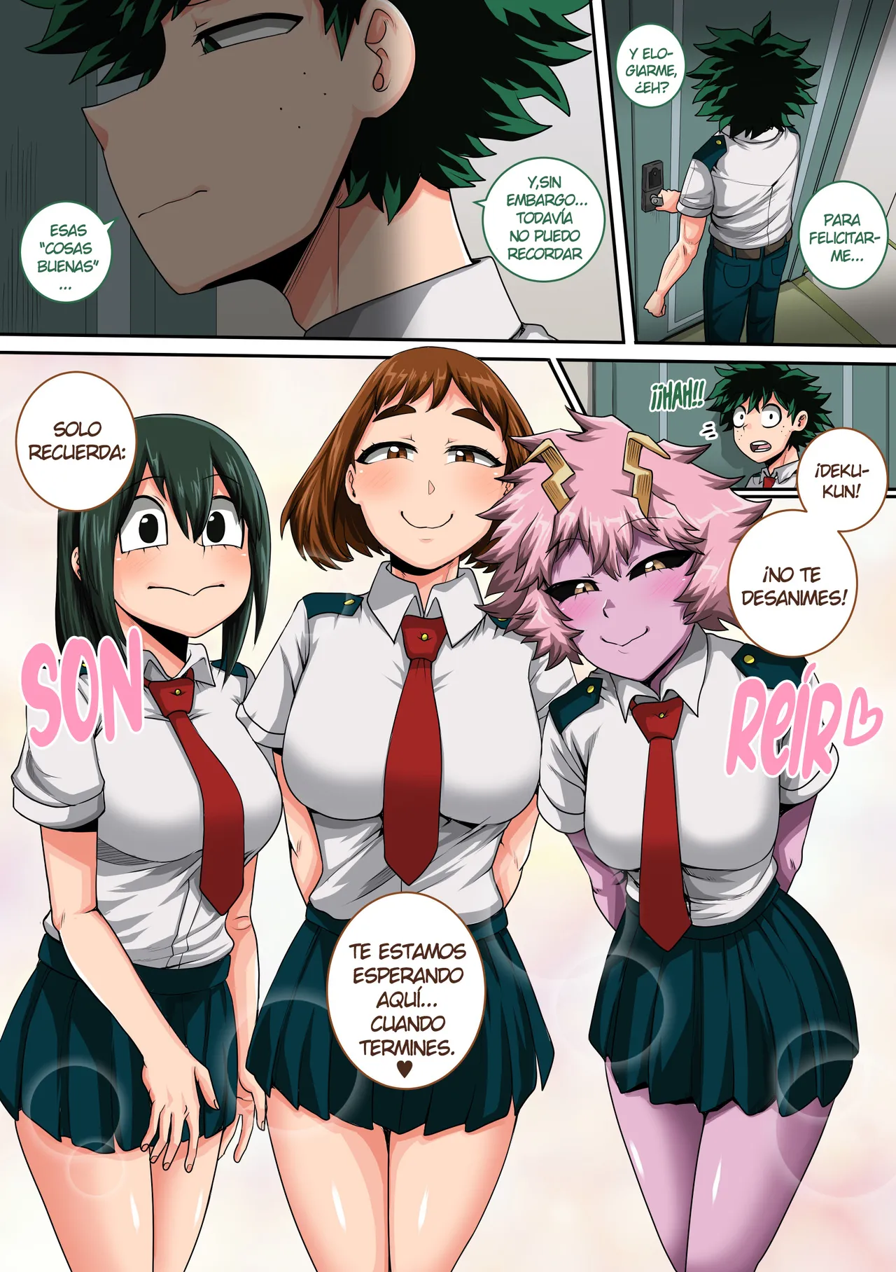 [Juicebox Koujou (Juna Juna Juice)] My Harem Academia Chapter 8 Part 3 Breaking into a broken heart [Spanish] [NTINFS] изображение № 110