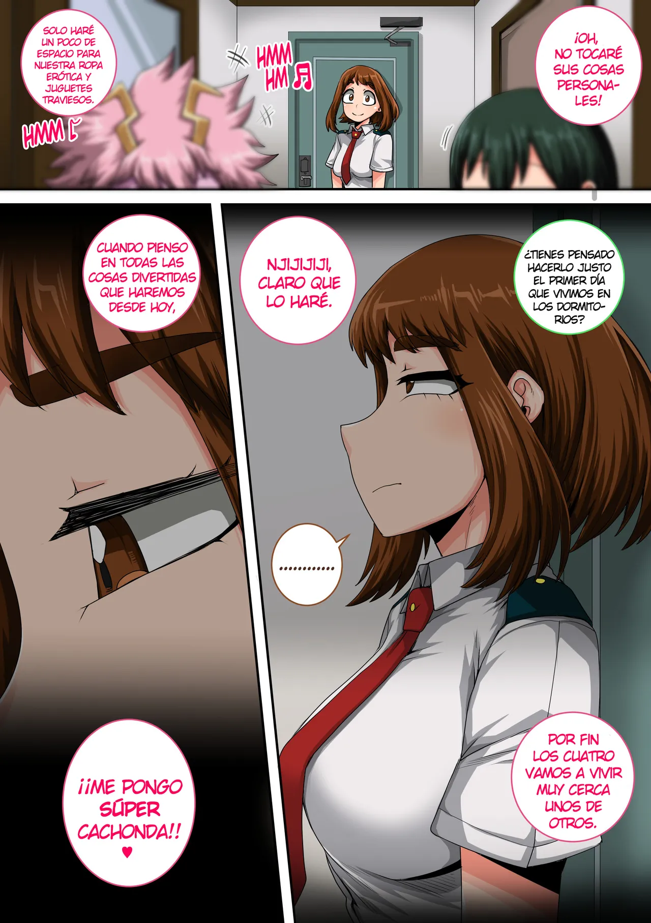 [Juicebox Koujou (Juna Juna Juice)] My Harem Academia Chapter 8 Part 3 Breaking into a broken heart [Spanish] [NTINFS] изображение № 112