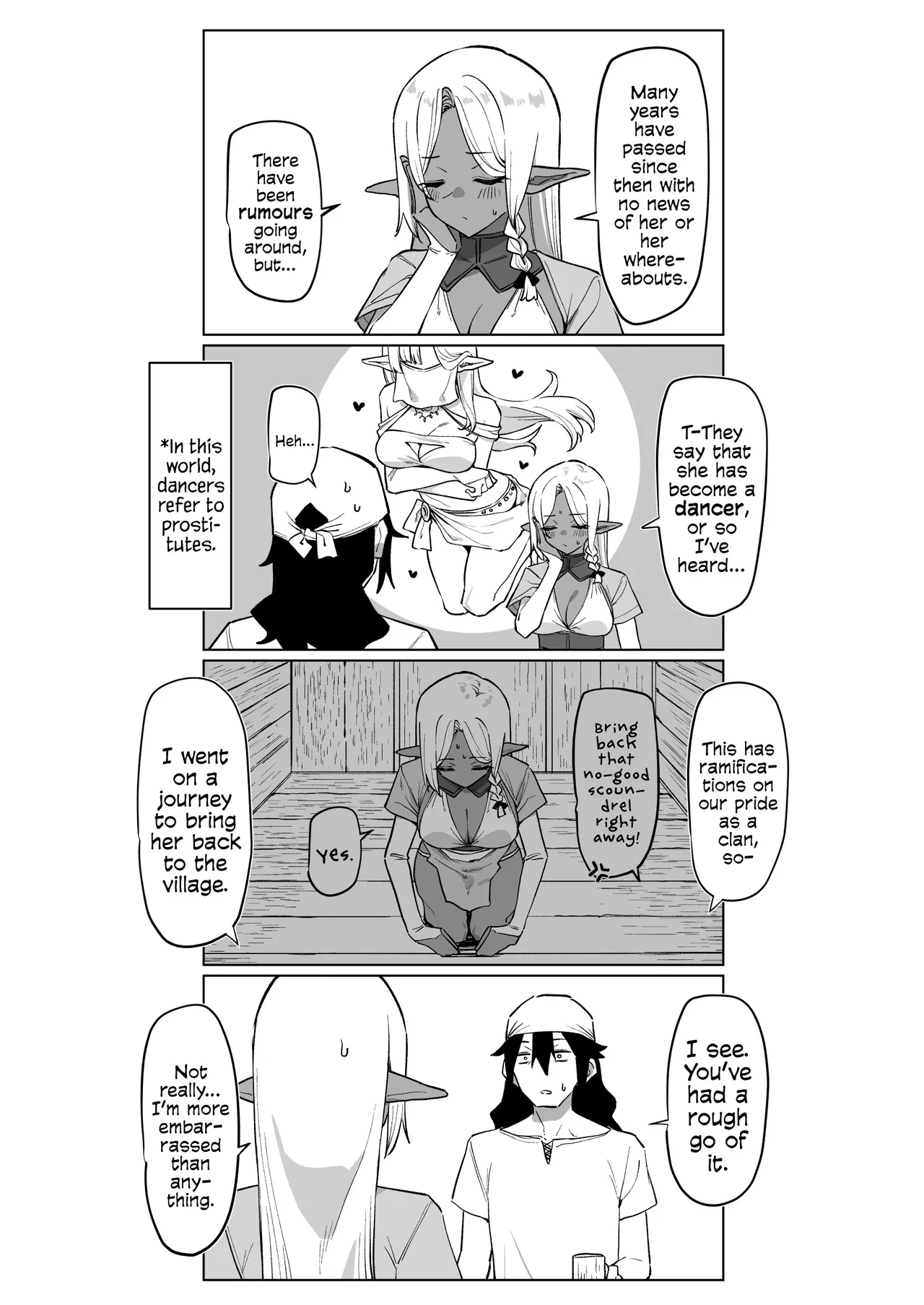 [MM] A Dark Elf Returned The Favour After I Saved Her | Kasshoku Elf o Tasuketara Ongaeshi Sareta Hanashi [English] [Cookie Cruncher] image number 27