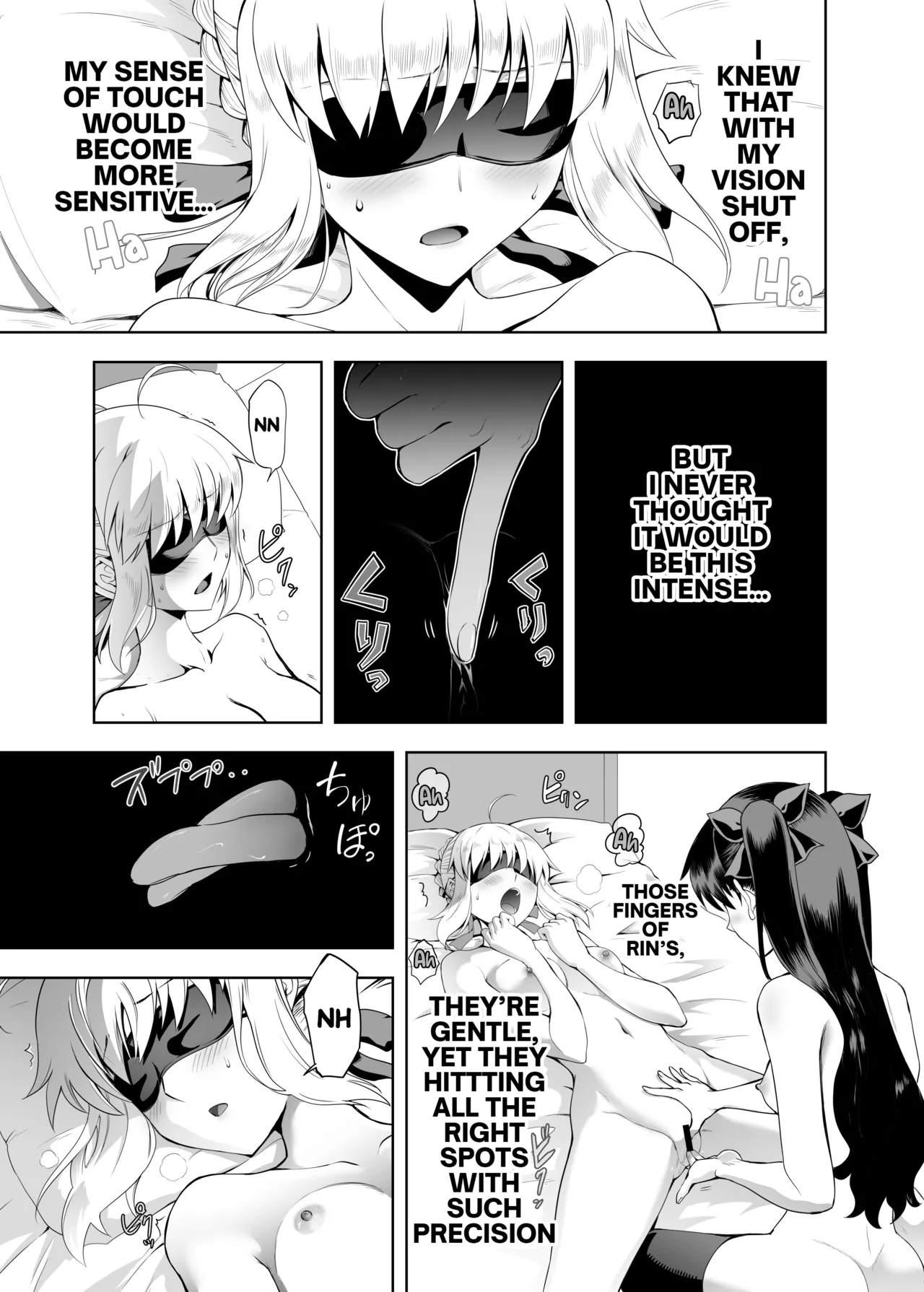 [CRAZY CLOVER CLUB (Kuroha Nue)] Saber Maniacs Since they say that blocking your vision sharpens your other senses, I had Saber try some blindfold play (Fate/stay night) [Digital] (English) image number 6