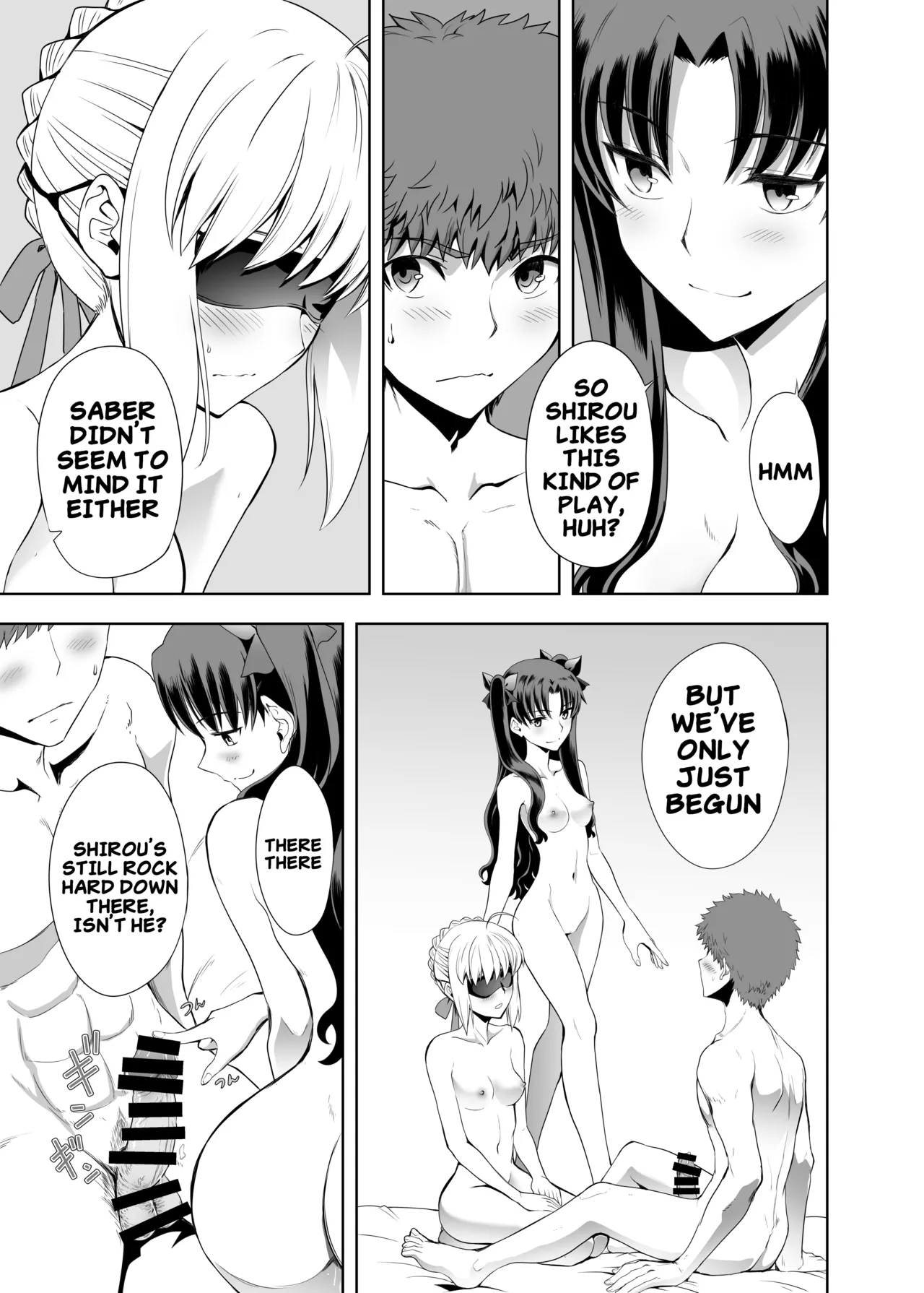 [CRAZY CLOVER CLUB (Kuroha Nue)] Saber Maniacs Since they say that blocking your vision sharpens your other senses, I had Saber try some blindfold play (Fate/stay night) [Digital] (English) image number 14