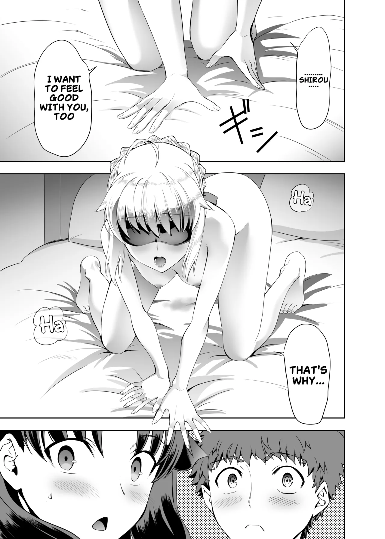 [CRAZY CLOVER CLUB (Kuroha Nue)] Saber Maniacs Since they say that blocking your vision sharpens your other senses, I had Saber try some blindfold play (Fate/stay night) [Digital] (English) image number 22