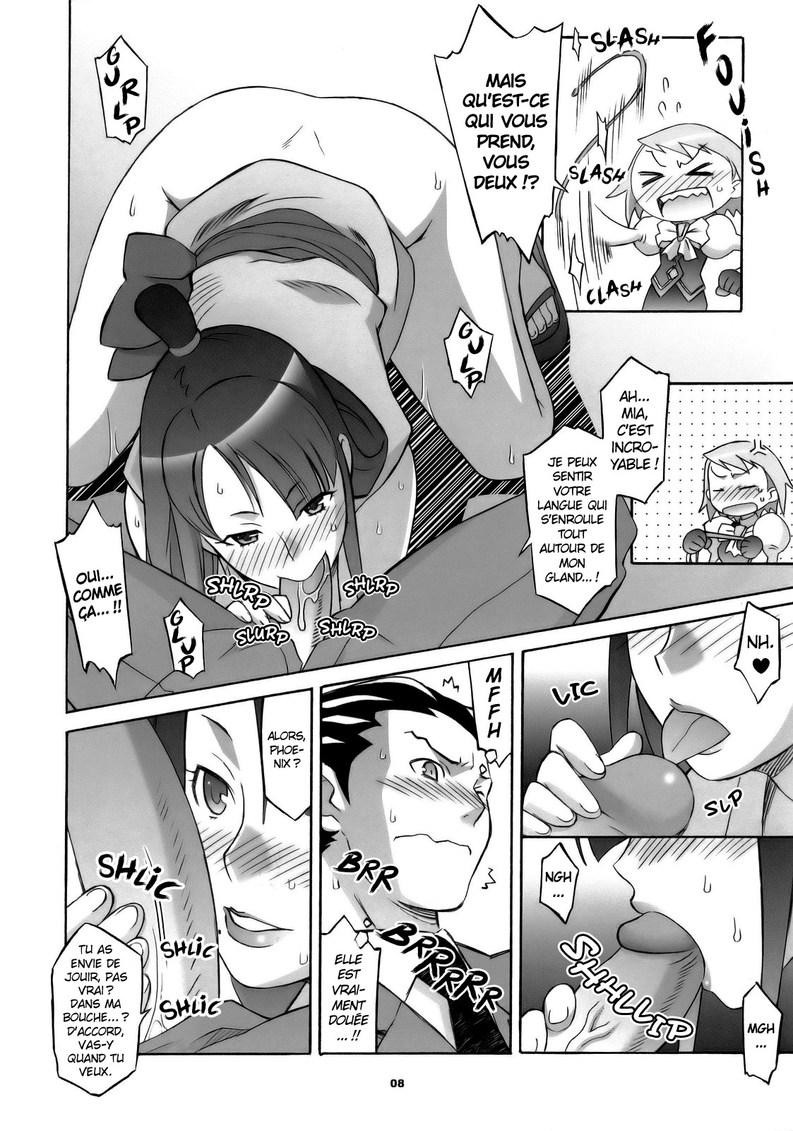(SC32) [Wagamama Dou (Syowmaru, NIO)] Gyakuten Shaiban | SEX ATTORNEY (Ace Attorney) [French] [Decensored] 이미지 번호 8