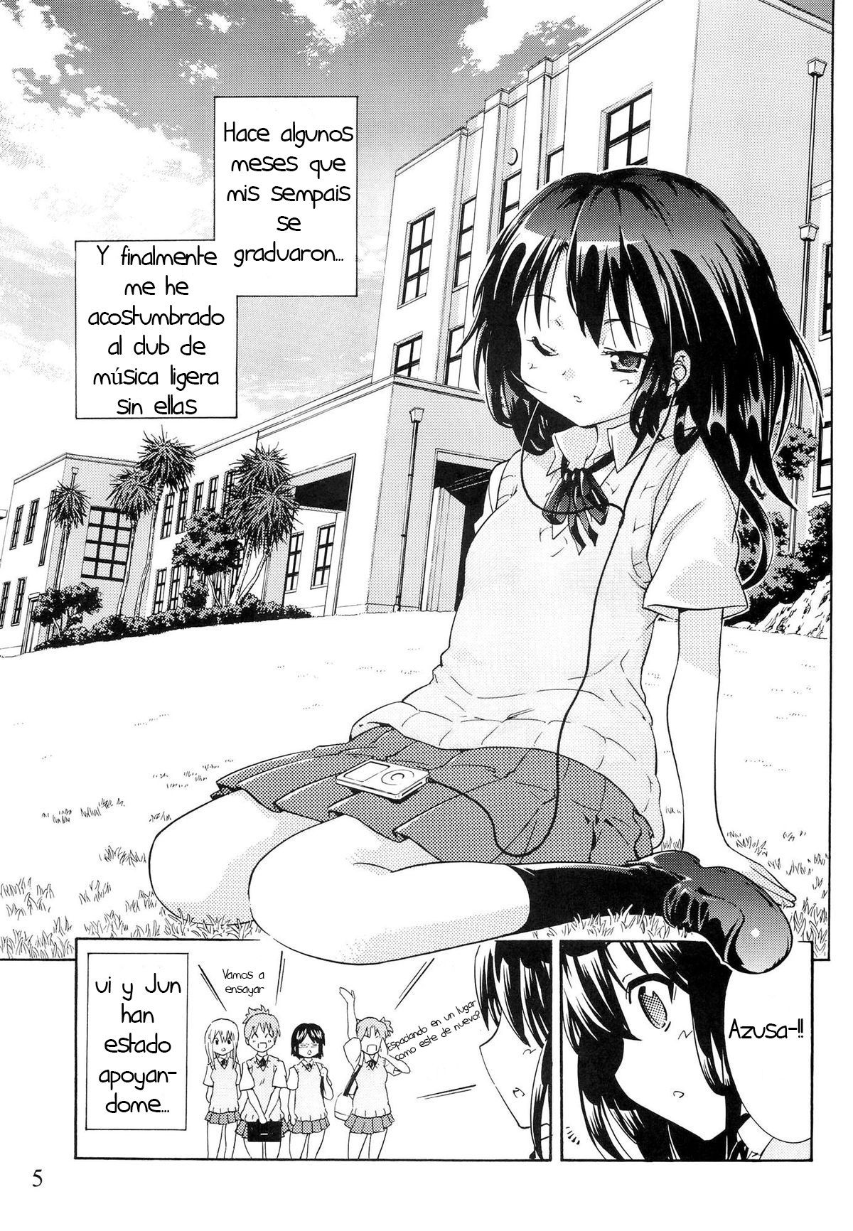 (C80) [Umihan (Ootsuka Shirou)] YURI-ON! #1 "Mesomeso Azunyan!" (K-ON!) [Spanish] [hoshi no fansub] 图片编号 4