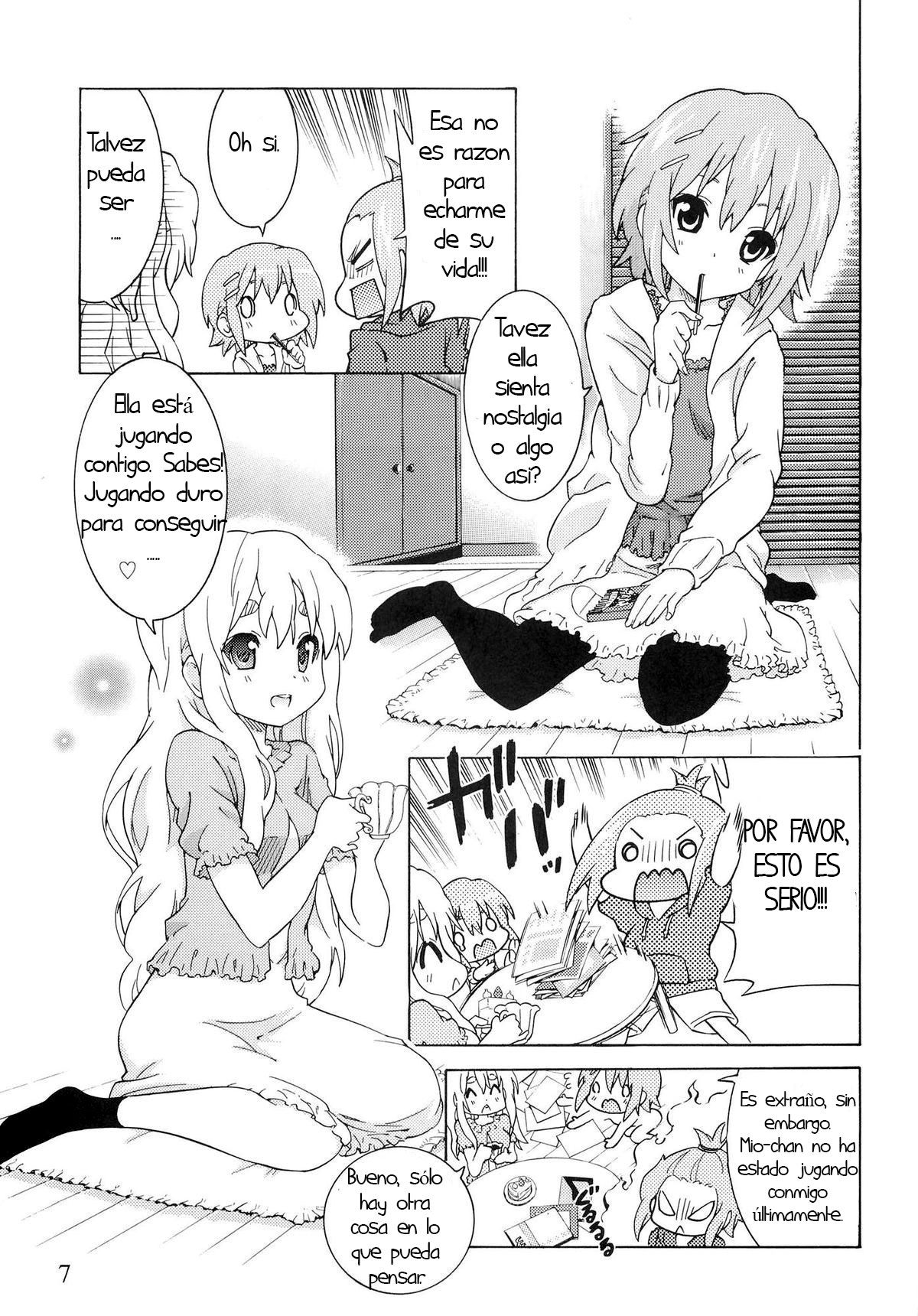 [Umihan (Ootsuka Shirou)] YURI-ON! #2 "Kosokoso Mio-chan!" (K-ON!) [Spanish] [hoshi no fansub] изображение № 6