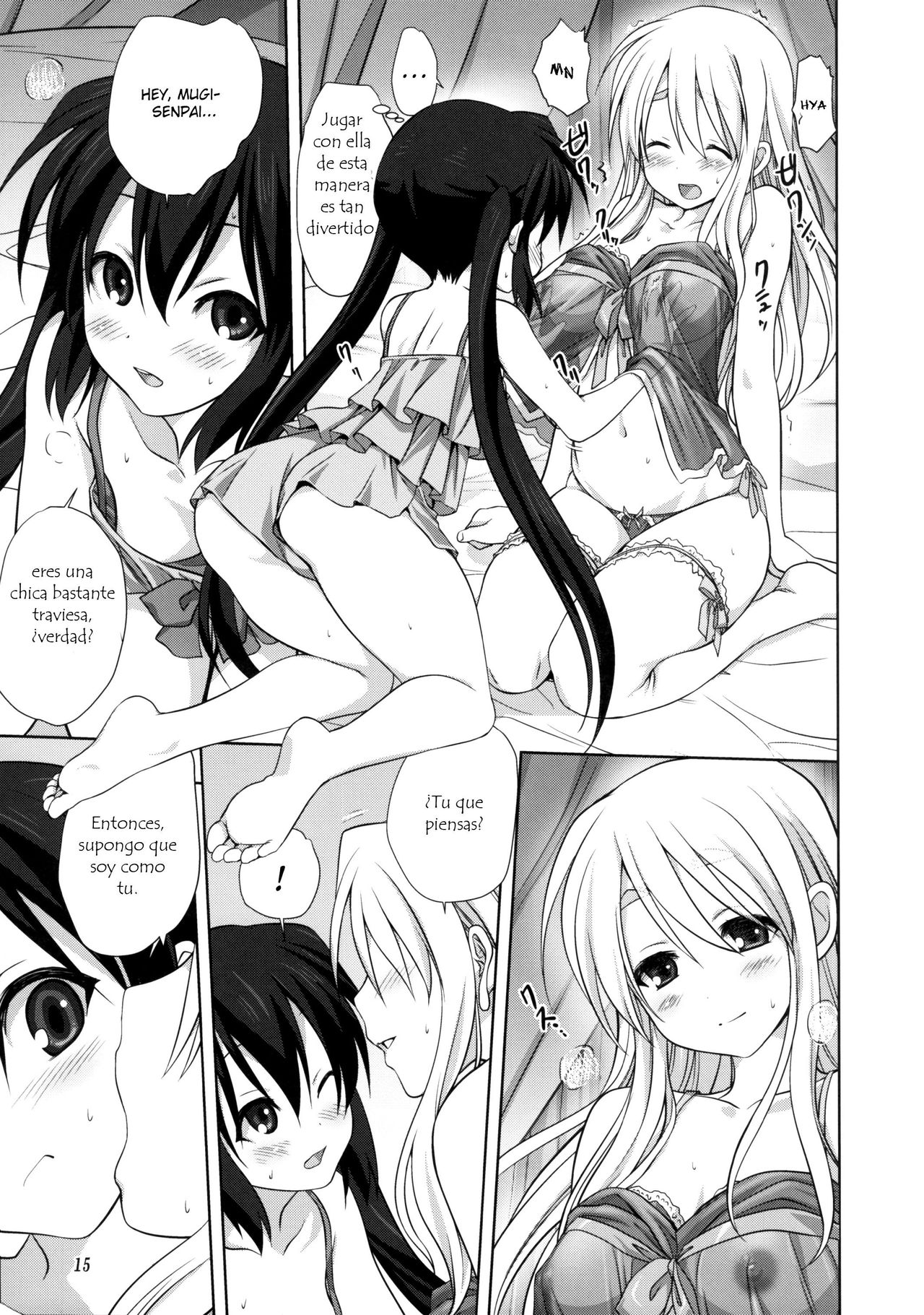 (C82) [Mitarashi Club (Mitarashi Kousei)] Mugi to Azu Kouhen (K-On!) [Spanish] [hoshi no fansub] image number 14