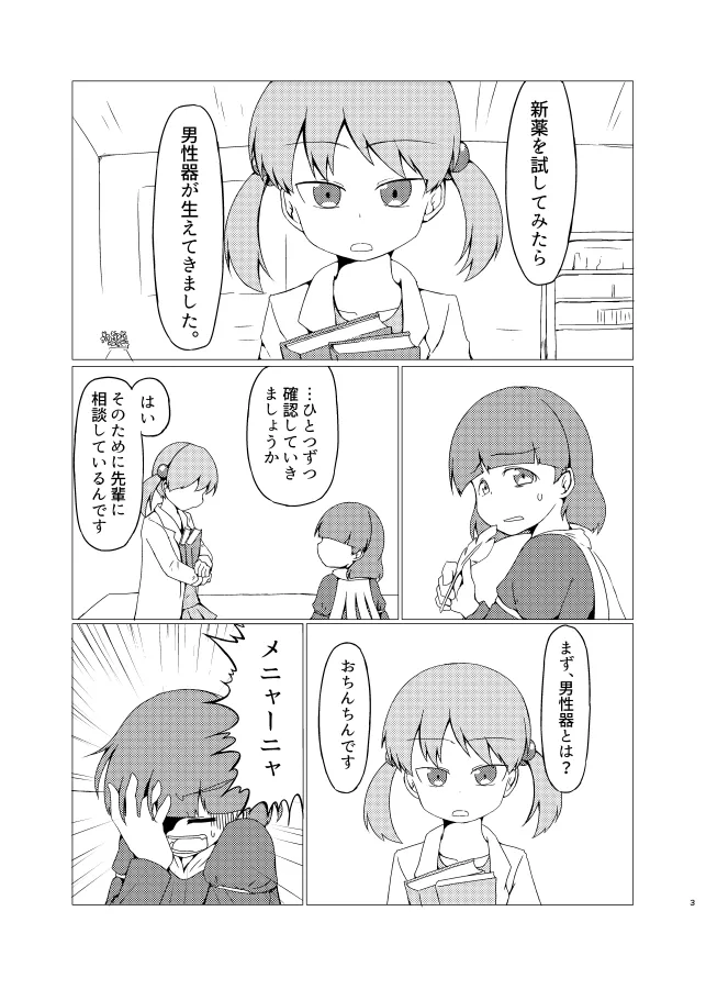 [げろし君] 新薬を試してみたら男性器が生えてきました (ざくざくアクターズ) image number 2