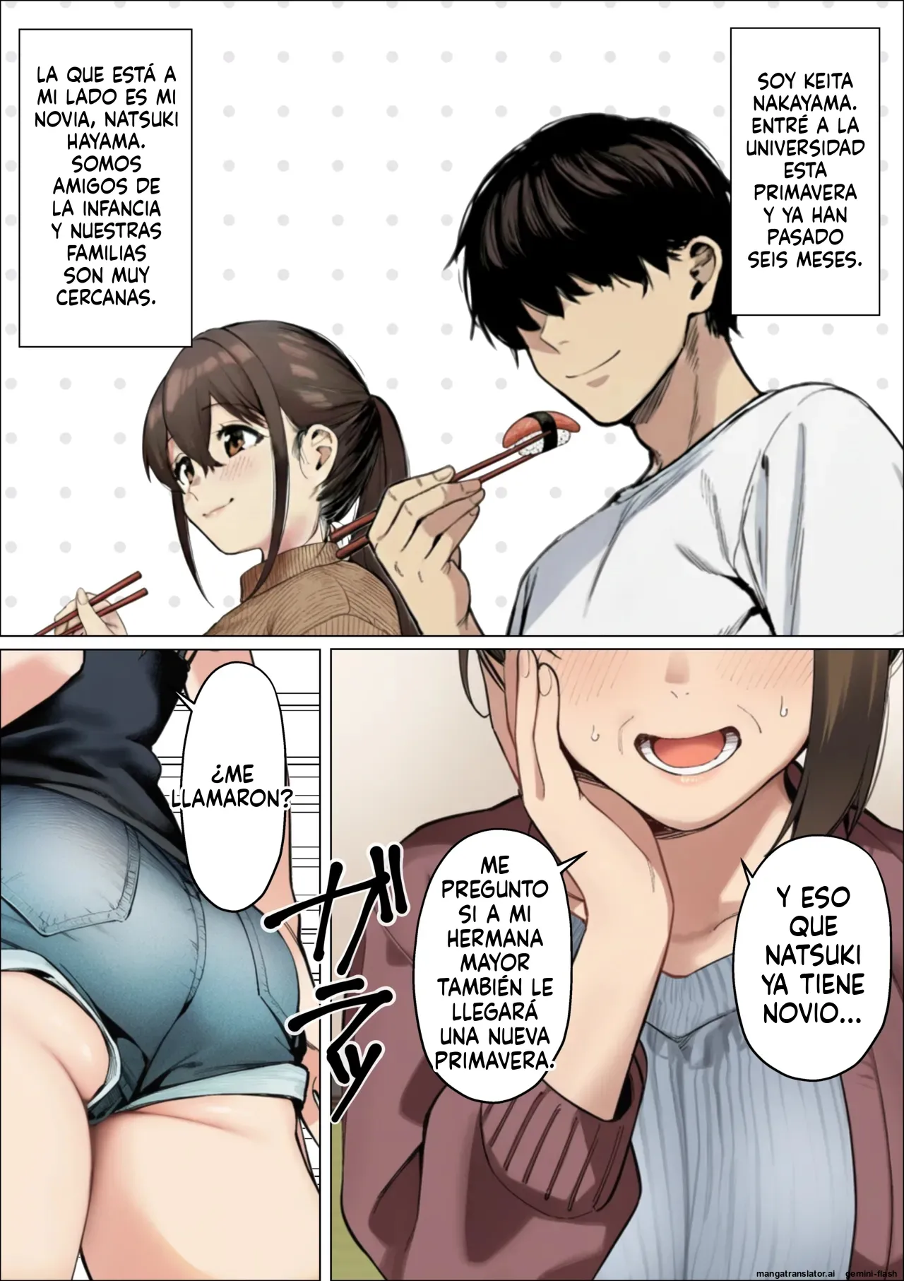 Bare chautte! Kanojo ga irumae de Shin mama onee-san ni kuwareru hanashi (Spanish) MTL [AI Generated] 이미지 번호 3