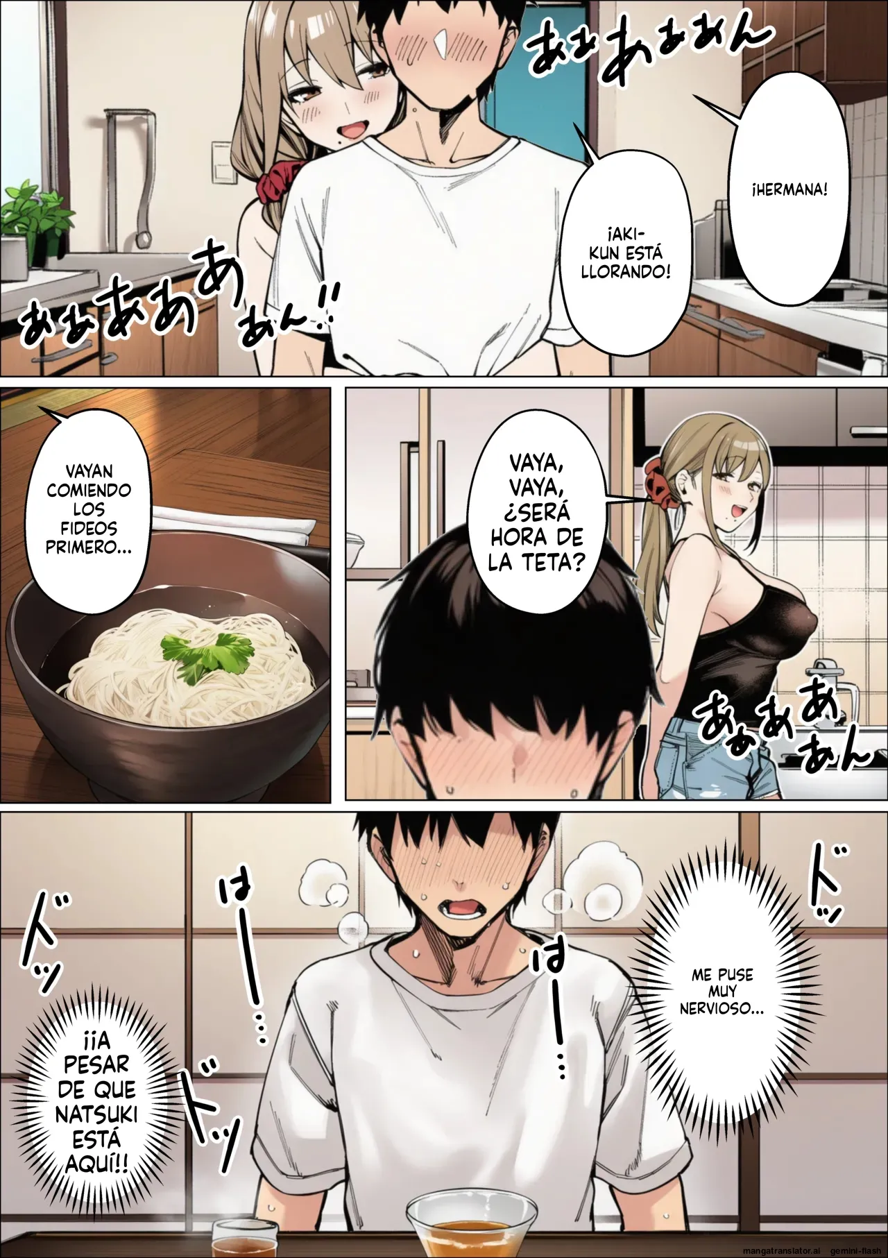 Bare chautte! Kanojo ga irumae de Shin mama onee-san ni kuwareru hanashi (Spanish) MTL [AI Generated] 이미지 번호 32