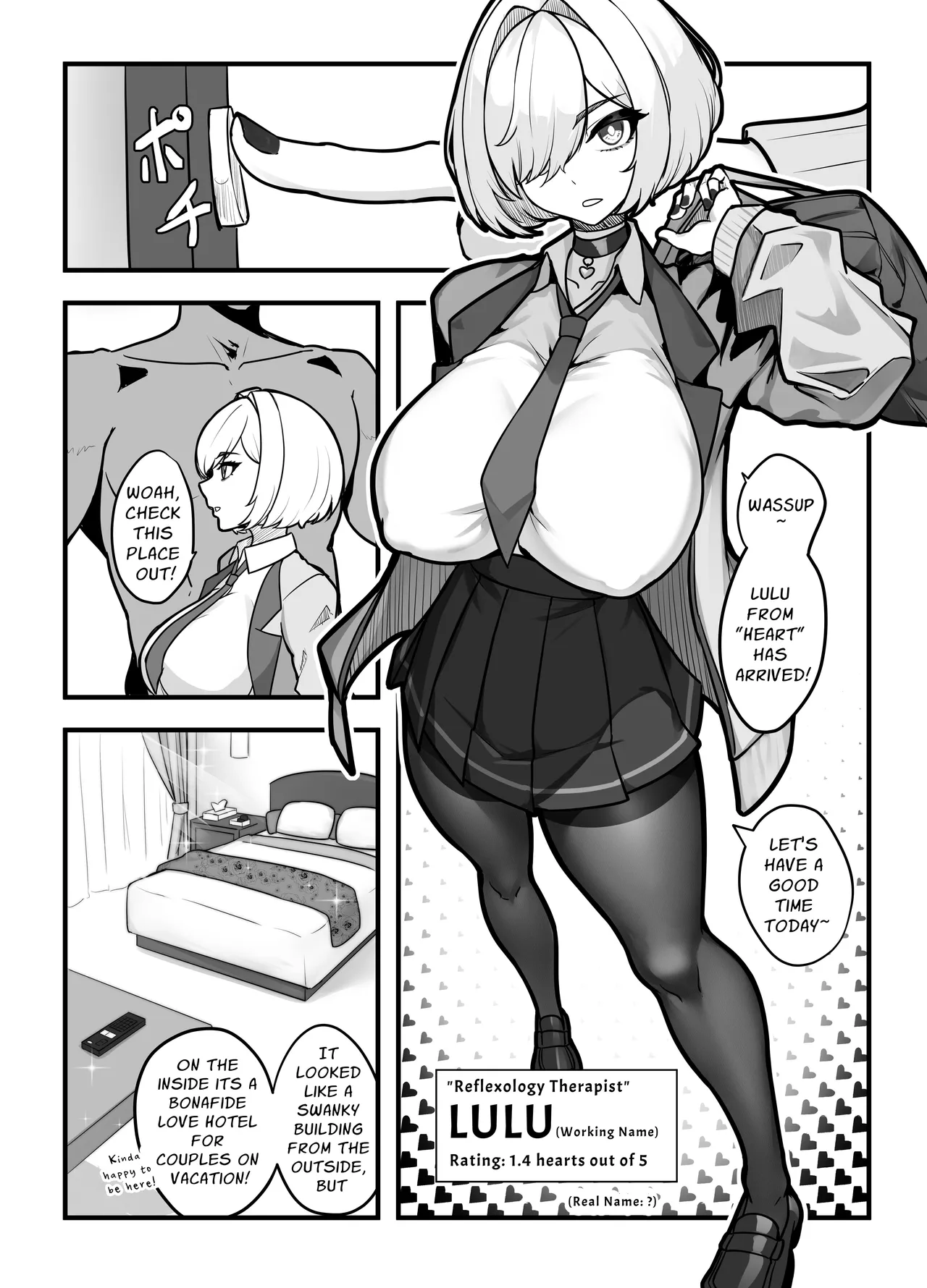 [Nietzsche (Sukechi)] Aiso no Warui Haken Rifure Joshi ga Jitsu wa Nagachichi JK deshita | The Unsocialable Girl working at the Outcall Reflexology Salon is actually a JK with Huge Breasts [English] [ApricotJam] Bildnummer 4