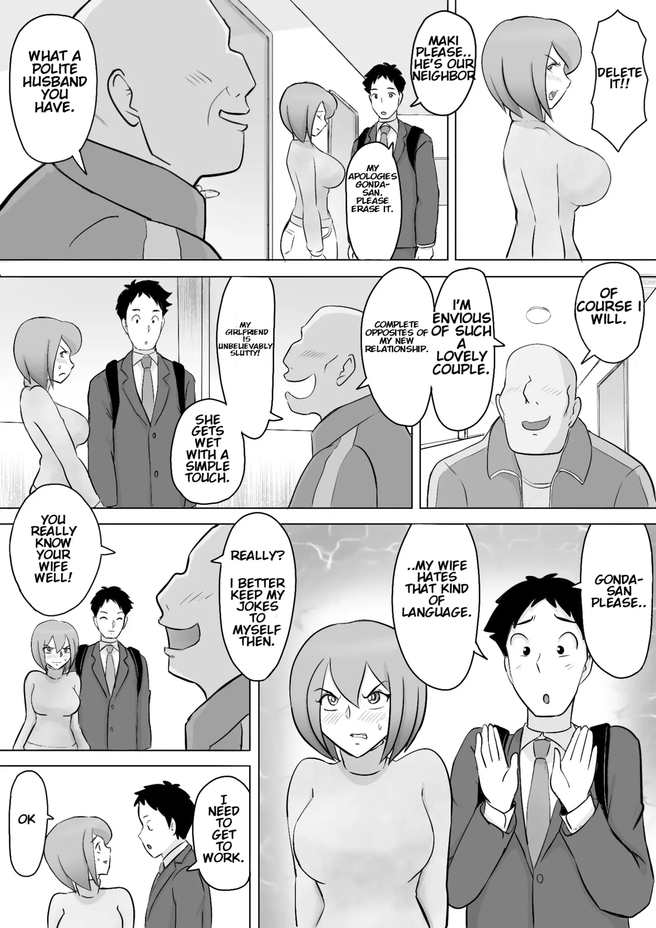 [Nantomo-san] Maki wa Yasashii Otto no Tame ni Mayu wa Dekachin Otto no Tame ni Toukousha Gonda Goukichi | Maki married to a gentle husband is corrupted by her neighbor Gonda Gokichi [English] 图片编号 66