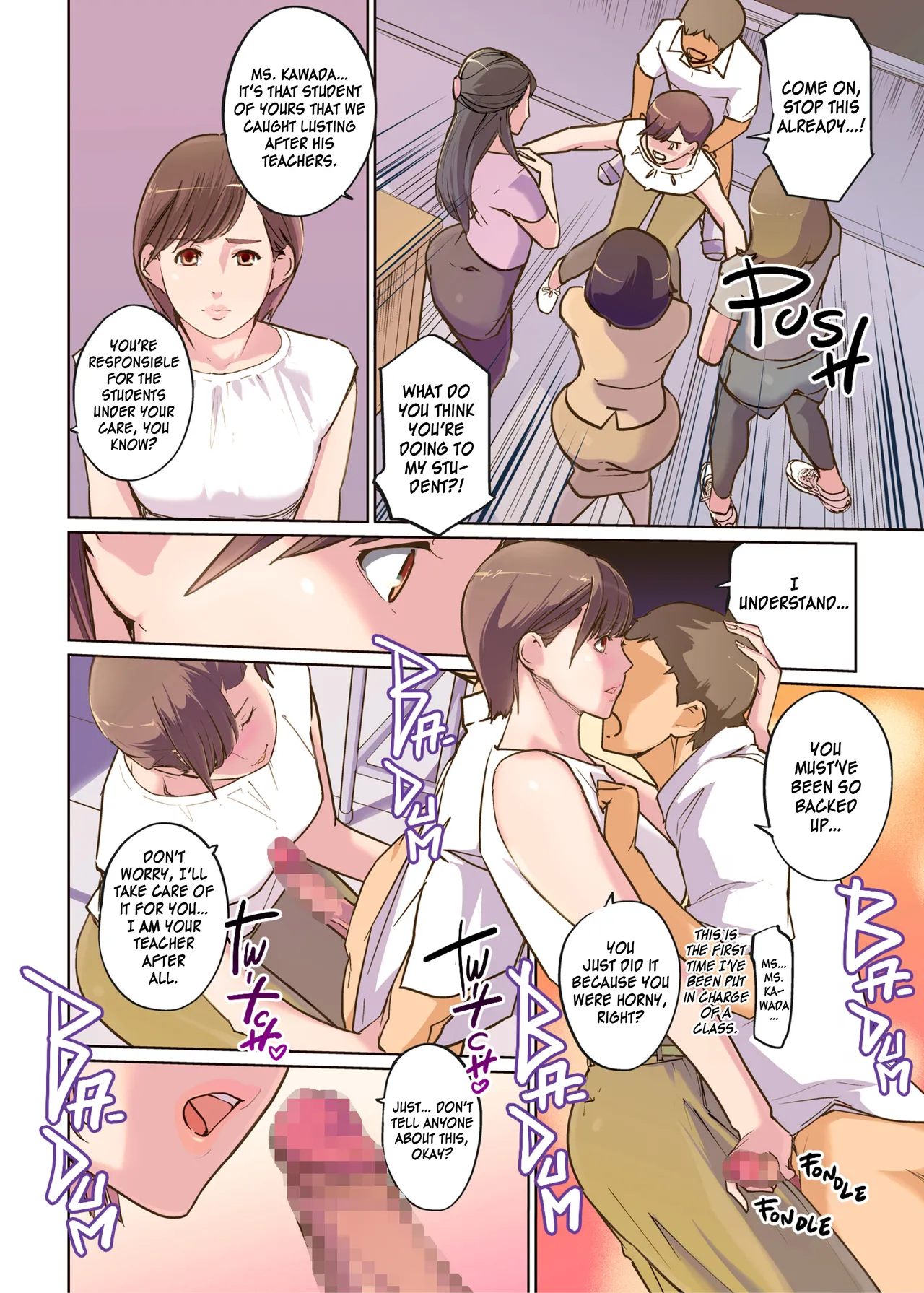[C.N.P (Clone Ningen)] Onna Kyoshi 4-nin no Hatenaki Mesu Bato | Erotic Fight Between Four Monster Female Teachers [English] [Kinsei Translations] image number 10