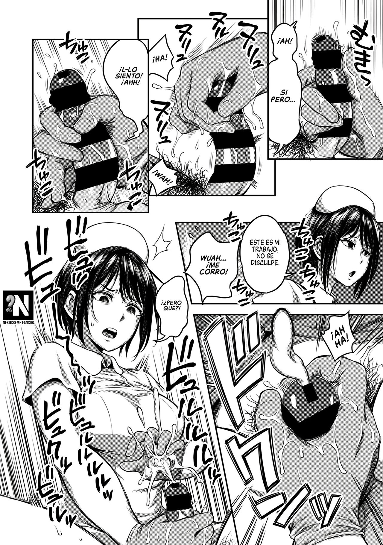 [Sakusei Kenkyuujo/Kameyama Shiruko] Sala de Extracción de Semen~ La vida en un Hospital donde una Enfermera con una personalidad Cruel maneja tus Orgasmos~ [Spanish] [NekoCreme] Bildnummer 9