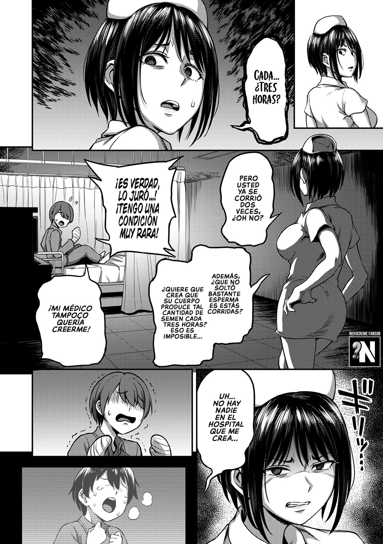 [Sakusei Kenkyuujo/Kameyama Shiruko] Sala de Extracción de Semen~ La vida en un Hospital donde una Enfermera con una personalidad Cruel maneja tus Orgasmos~ [Spanish] [NekoCreme] Bildnummer 15
