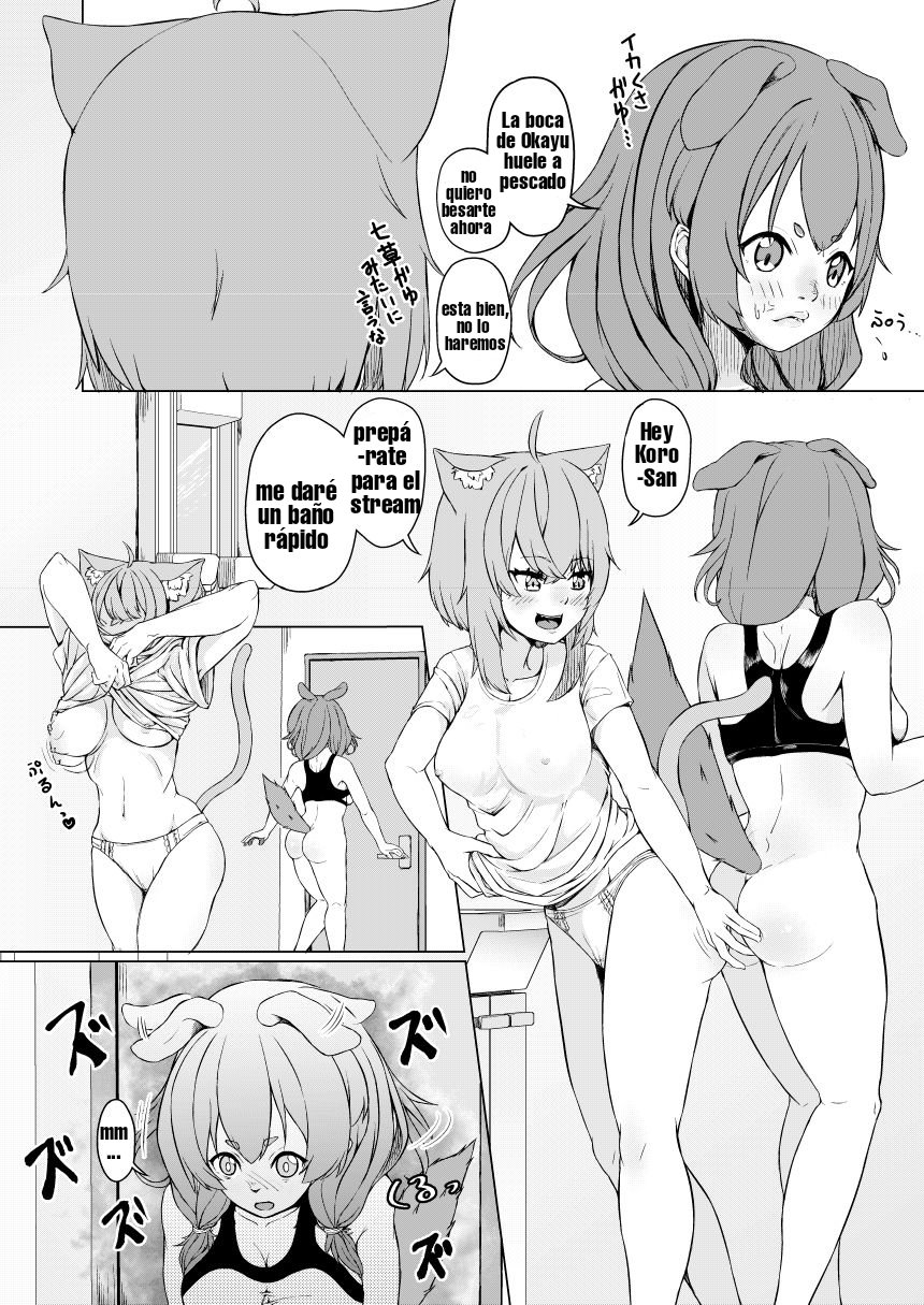 [Usaginiku Hanten (Usagi Gyouza)] OKKRdeZIPZIP! Vol.1 (Inugami Korone, Nekomata Okayu) [Spanish] [CLDE] [Digital] Bildnummer 16