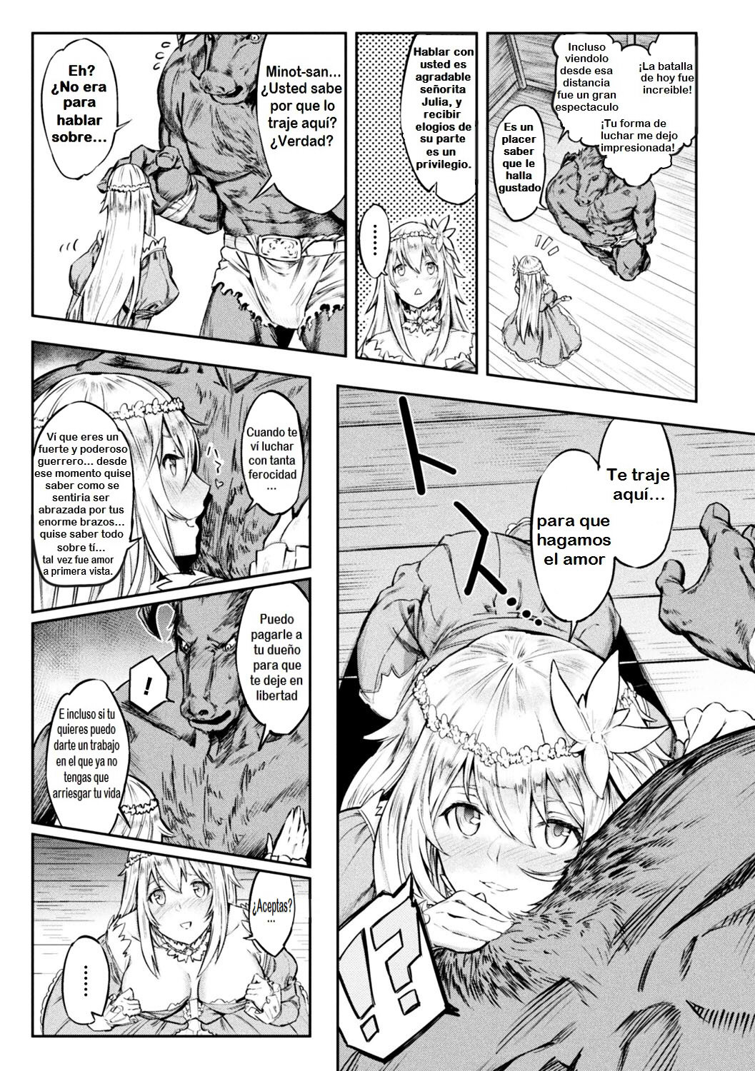 [Hihiyama Yokikana] Tensei Shite Minotauros ni Natta Ojou-sama ni Semarareta ken (Bessatsu Comic Unreal Tensei Shitara H na Mamono datta Ken Vol. 1) [Spanish] [El Santo Templario] [Digital] image number 3