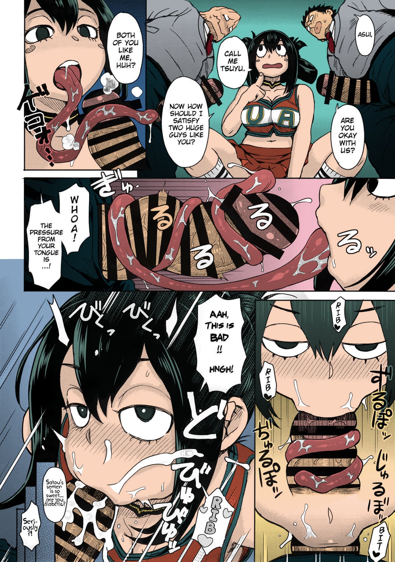 (C90) [Eight Beat (Itou Eight)] Uraraka Ura Fuuzoku | Uraraka's Behind-the-Scenes Prostitution (Boku no Hero Academia) [English] [Glittering Translations] [Colorized] image number 12