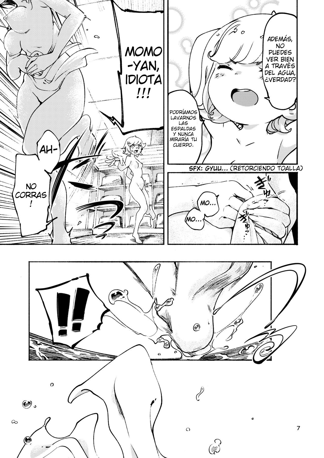 [Hirojirabo (Ishikawa Hirodi)] Nakayoshi Oheso Onsen Ryokou | My Friend's Navel Spring Trip [Spanish] [Eros no Fansub]  [Digital] numero di immagine  8