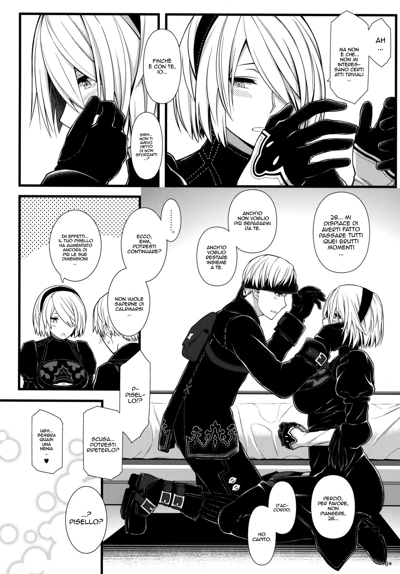 (C92) [Monmo Bokujou (Uron Rei)] Kimi no Egao ga Boku no Hoshi (NieR:Automata) [Italian] {Hentai Fantasy} 7eme image