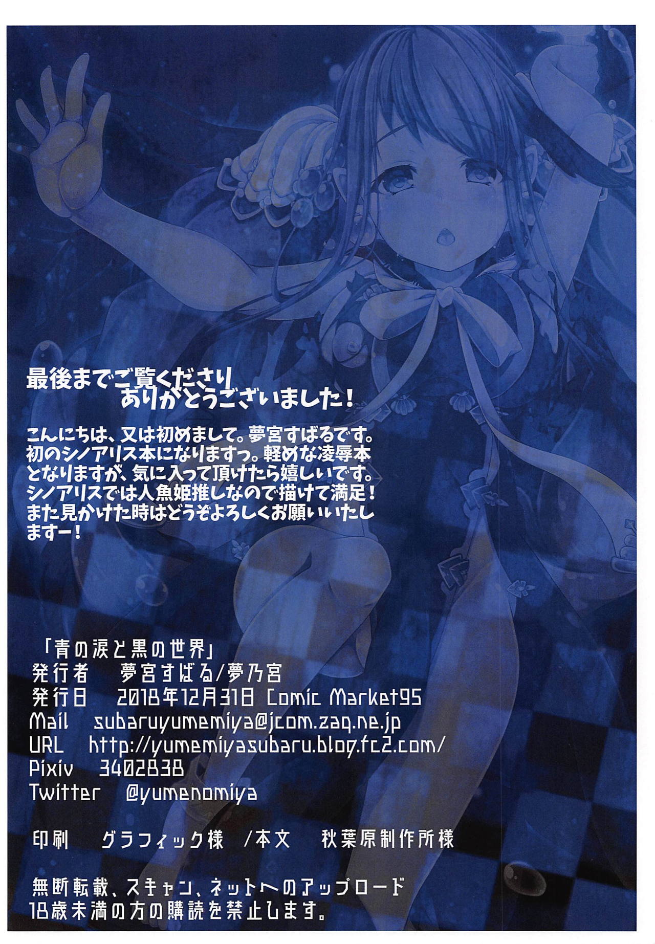 (C95) [Yumeno Miya (Yumemiya Subaru)] Ao no Namida to Kuro no Sekai (SINoALICE) изображение № 9