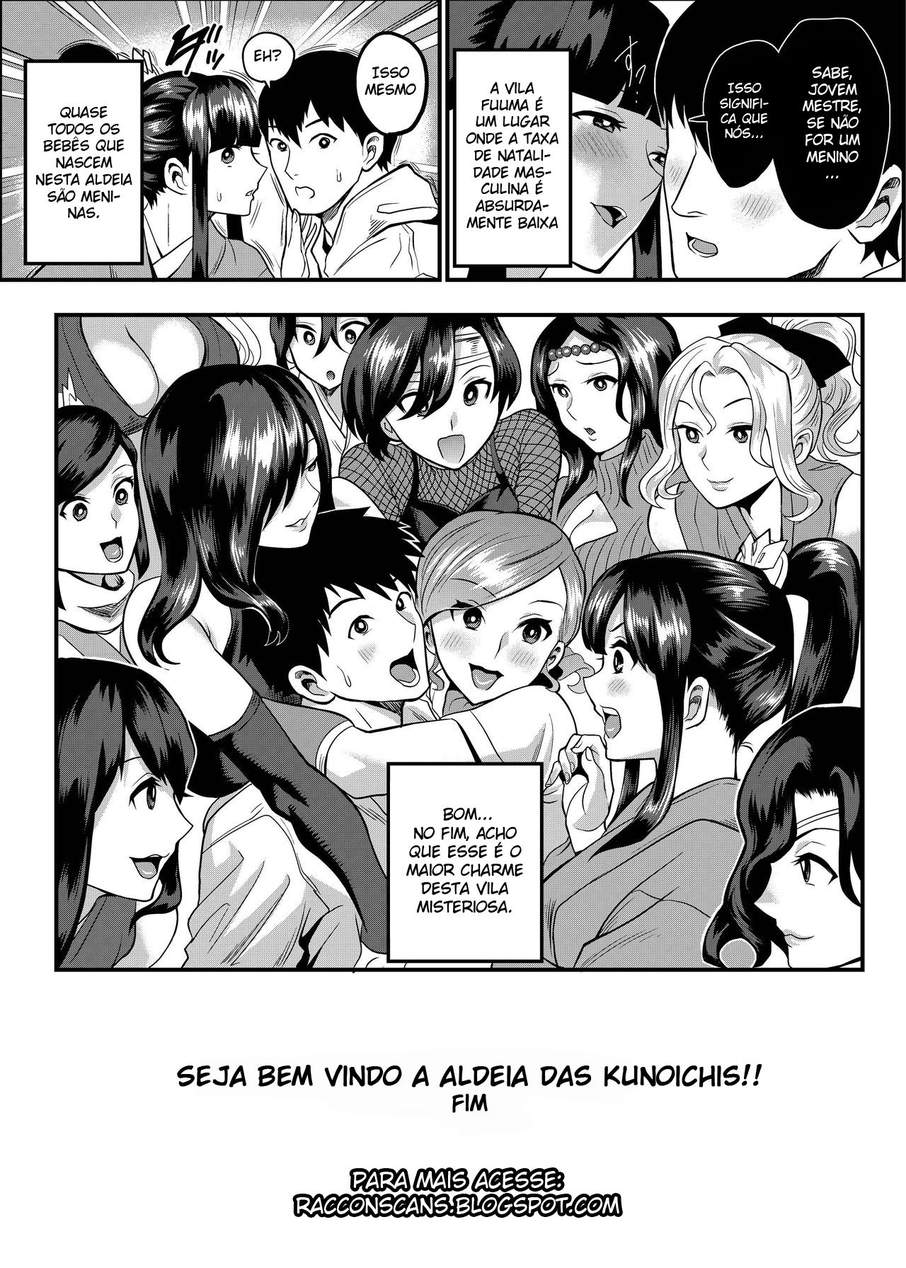 [Kougi Anmitsu (Ichiren Takushou)] Oideyo! Kunoichi no Sato Kan ~Shiren!! Kozukuri Kinshirei no Maki~ (Portuguese) (Guaxinim) [Digital] image number 33