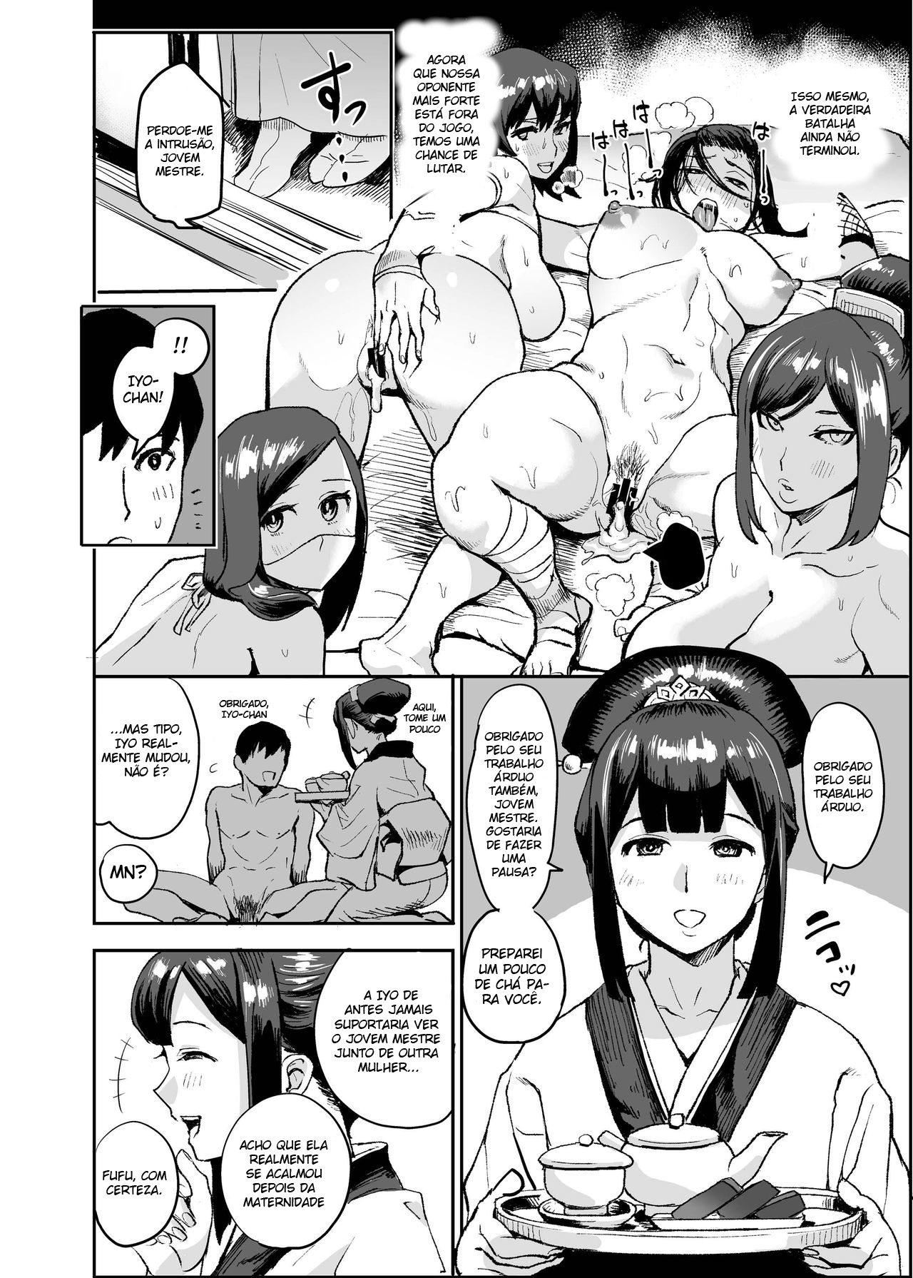 [Kougi Anmitsu (Ichiren Takushou)] Oideyo! Kunoichi no Sato Kan ~Shiren!! Kozukuri Kinshirei no Maki~ (Portuguese) (Guaxinim) [Digital] image number 37