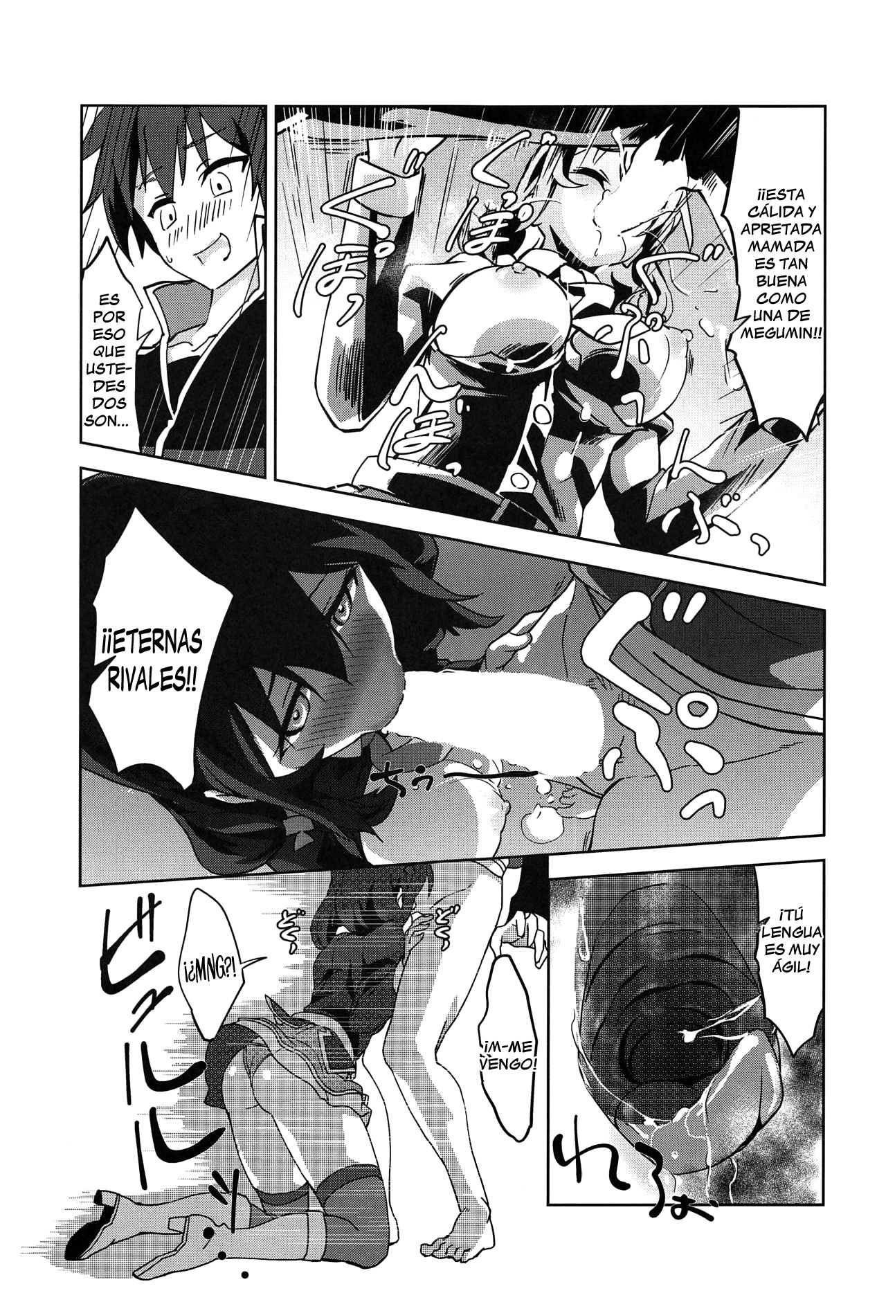[wxpLabo (wxp)] Hitori Ecchi ni Rival o! | Teniendo Sexo con la Rival (Kono Subarashii Sekai ni Syukufuku o!) [Spanish] [Chunchunmaru Translations] image number 8