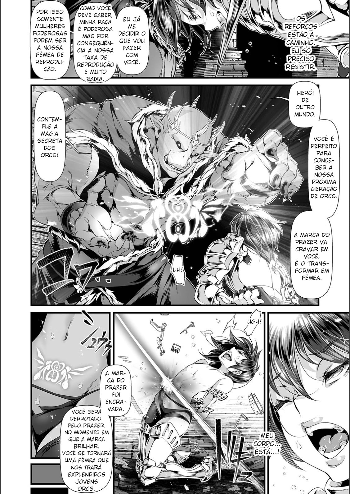 [tes_mel] Nyotaika Eiyuu Orc Chinpo Haiboku Kitan (WEB Ban Mesuiki!! Nyotaika Yuugi Vol.02) [Portuguese-BR] numero di immagine  6