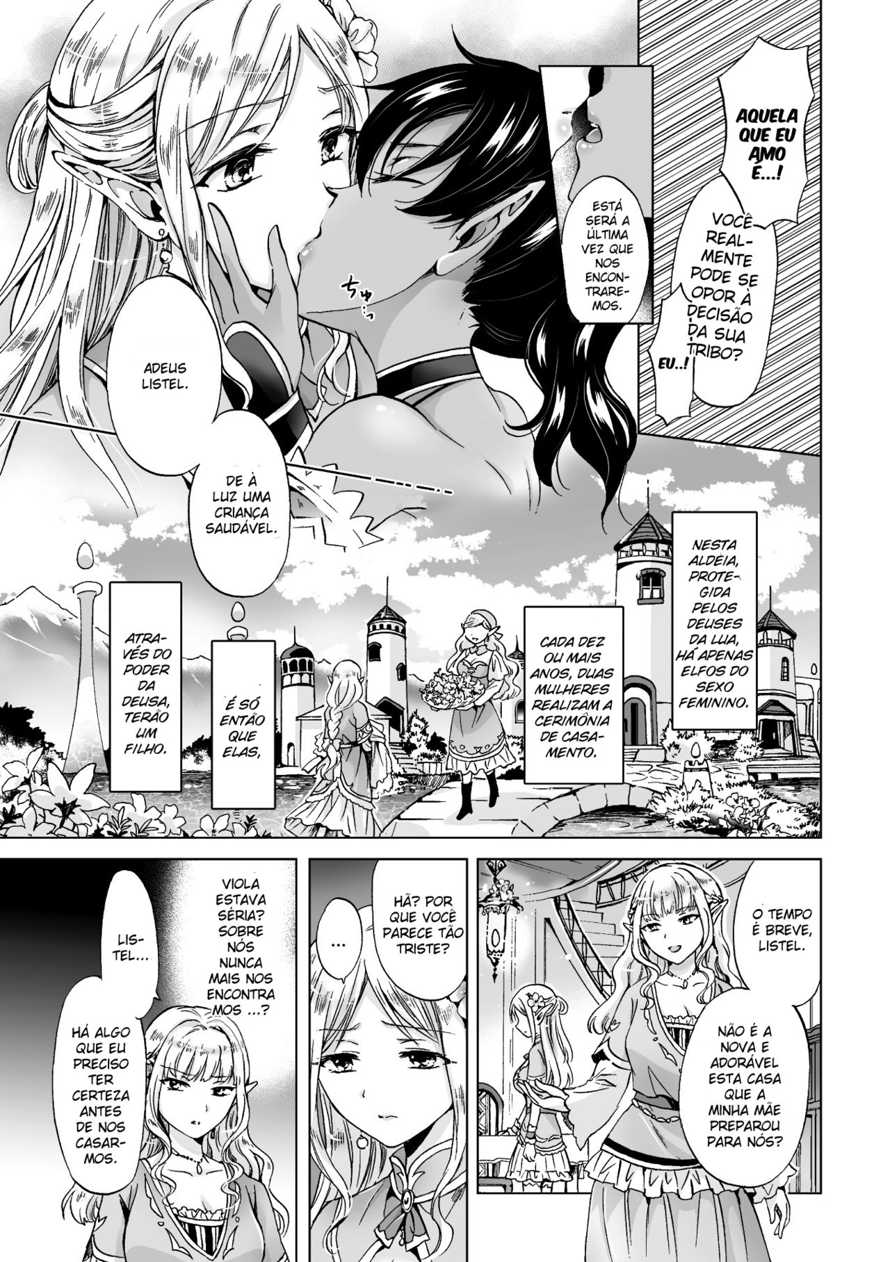 [Mira] elf ~Tsuki no Mahou~ | Elf ~Magic of the Moon~ (2D Comic Magazine Yuri Ninshin Vol. 3) [Portuguese-BR] [Teimon] [Digital] изображение № 7