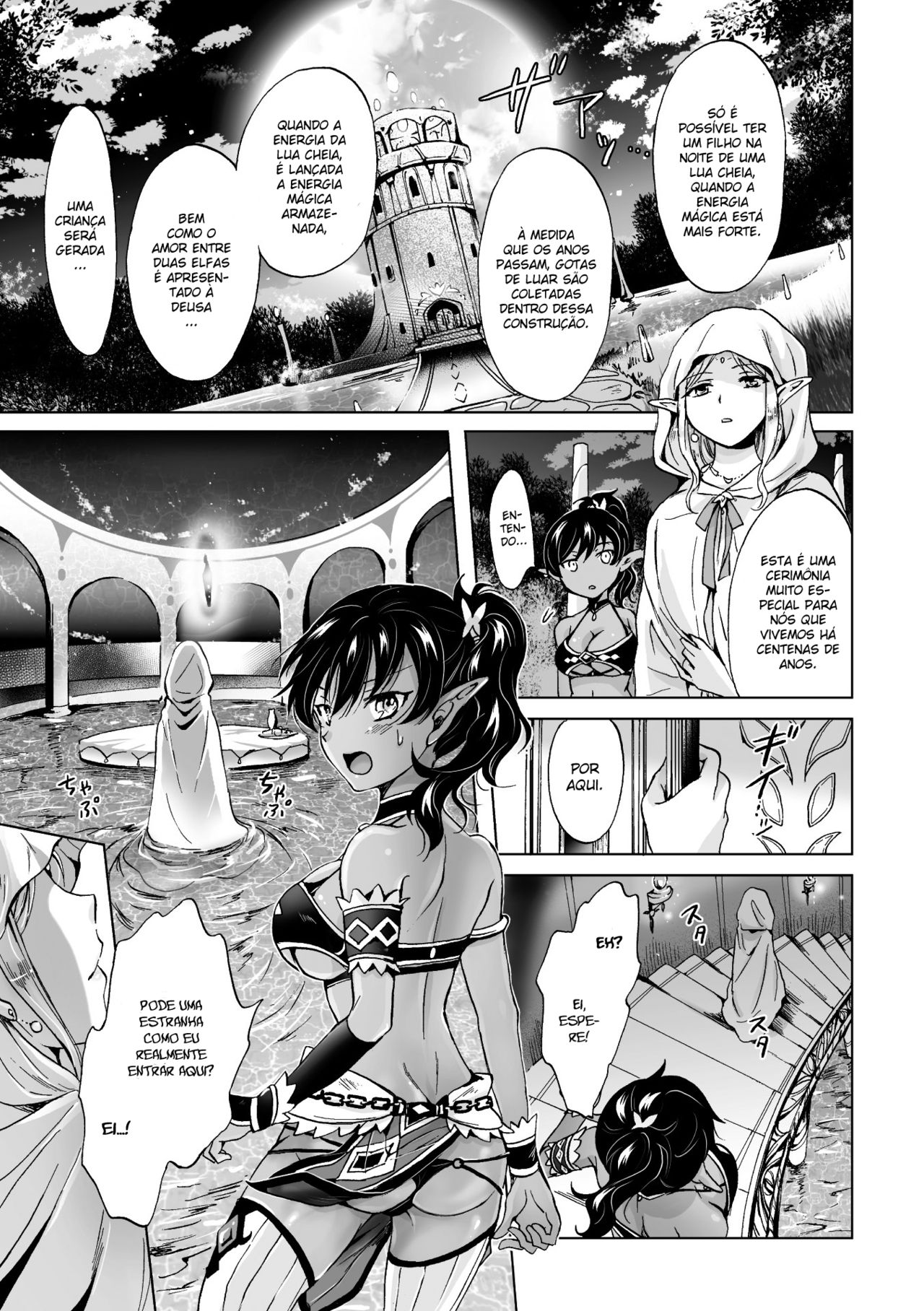 [Mira] elf ~Tsuki no Mahou~ | Elf ~Magic of the Moon~ (2D Comic Magazine Yuri Ninshin Vol. 3) [Portuguese-BR] [Teimon] [Digital] изображение № 11