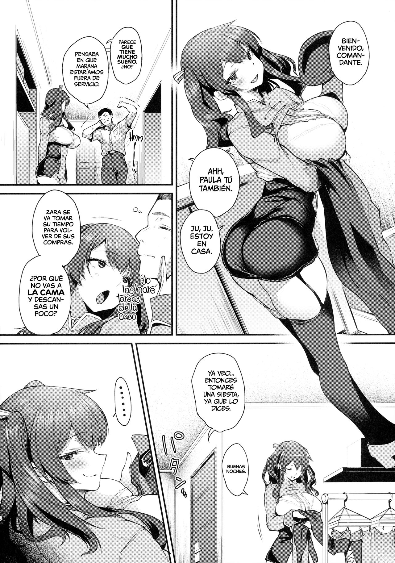 (Mega Akihabara Doujinsai 3) [Mata Ashita. (Oohira Sunset)] Migi ga Pola de Hidari ga Zara de? | ¿Paula a la Derecha y Zara a la Izquierda? (Azur Lane) [Spanish] [EromegameTT y Mister Nugget] image number 6