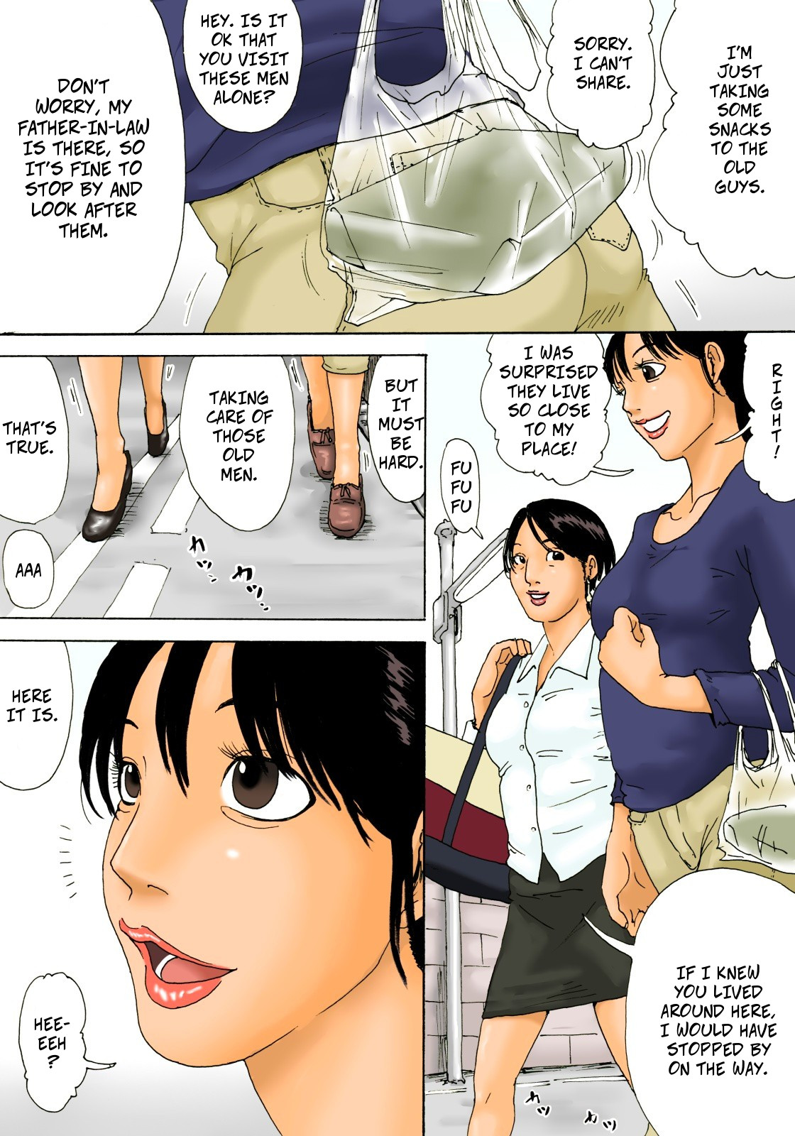 [Kiyokawa Zaidan] Otoko no Naka ni Onna ga Hitori | The Housewife and The Old Men [English] [CopyOf] image number 5