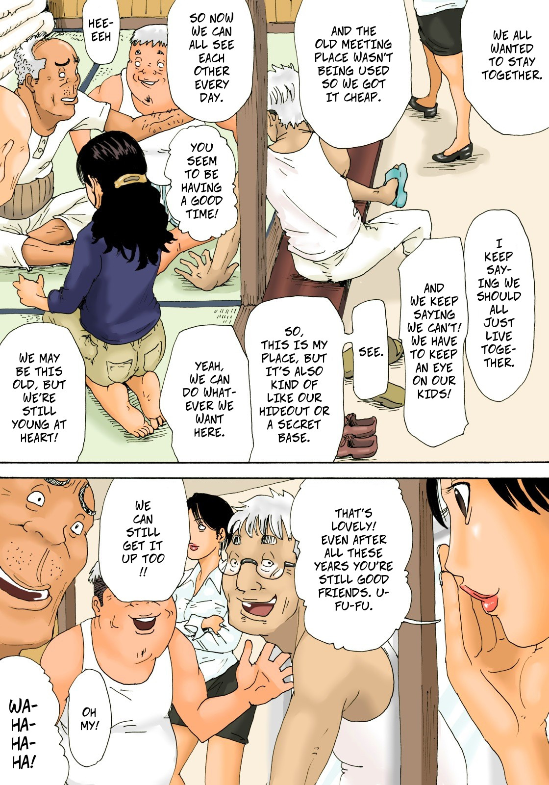 [Kiyokawa Zaidan] Otoko no Naka ni Onna ga Hitori | The Housewife and The Old Men [English] [CopyOf] image number 8