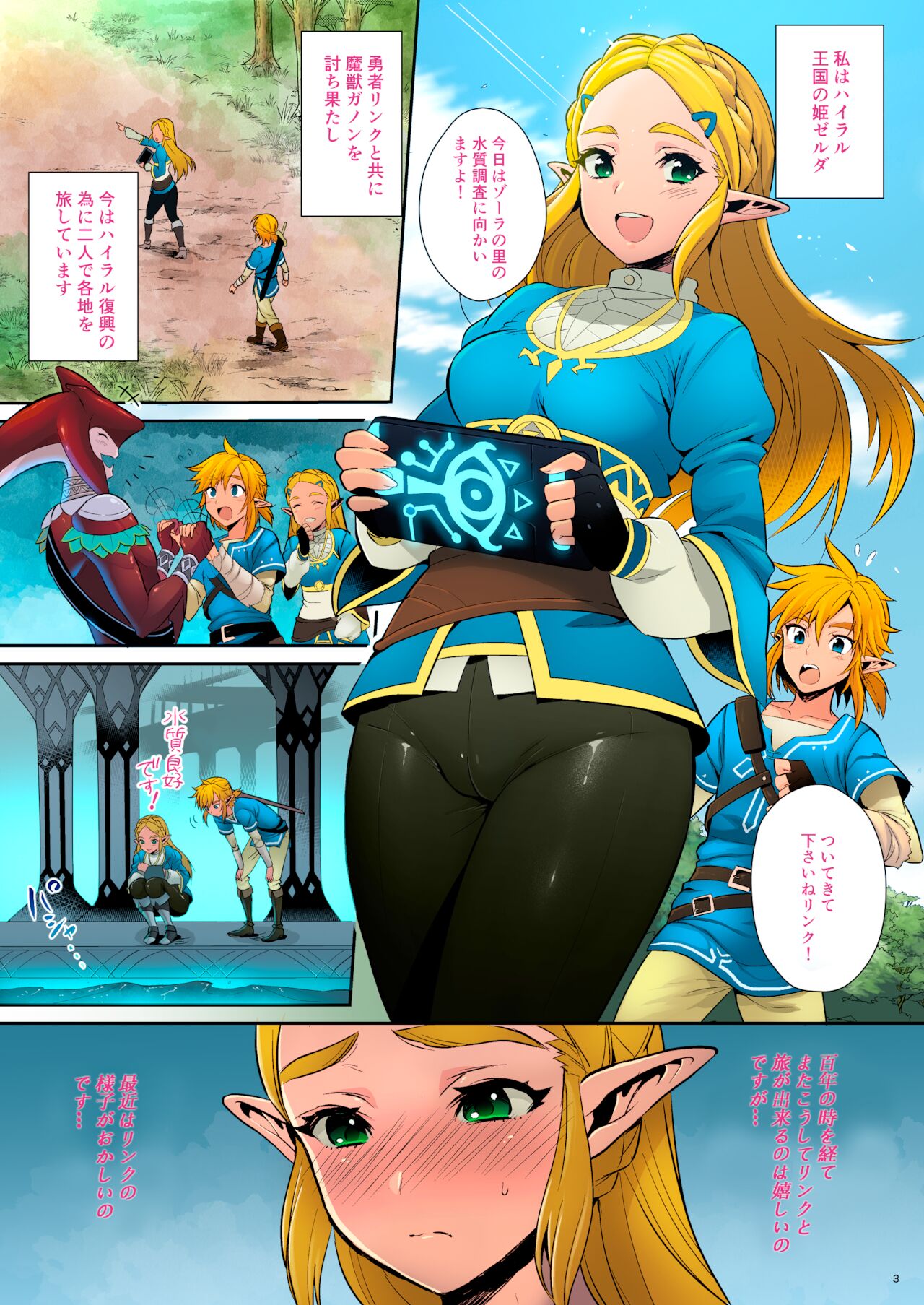 [Morittokoke (Morikoke)] Hyrule Hanei no Tame no Katsudou! | Taking Steps to Ensure Hyrule's Prosperity! (The Legend of Zelda) [Decensored] [Colorized] [Digital] image number 4