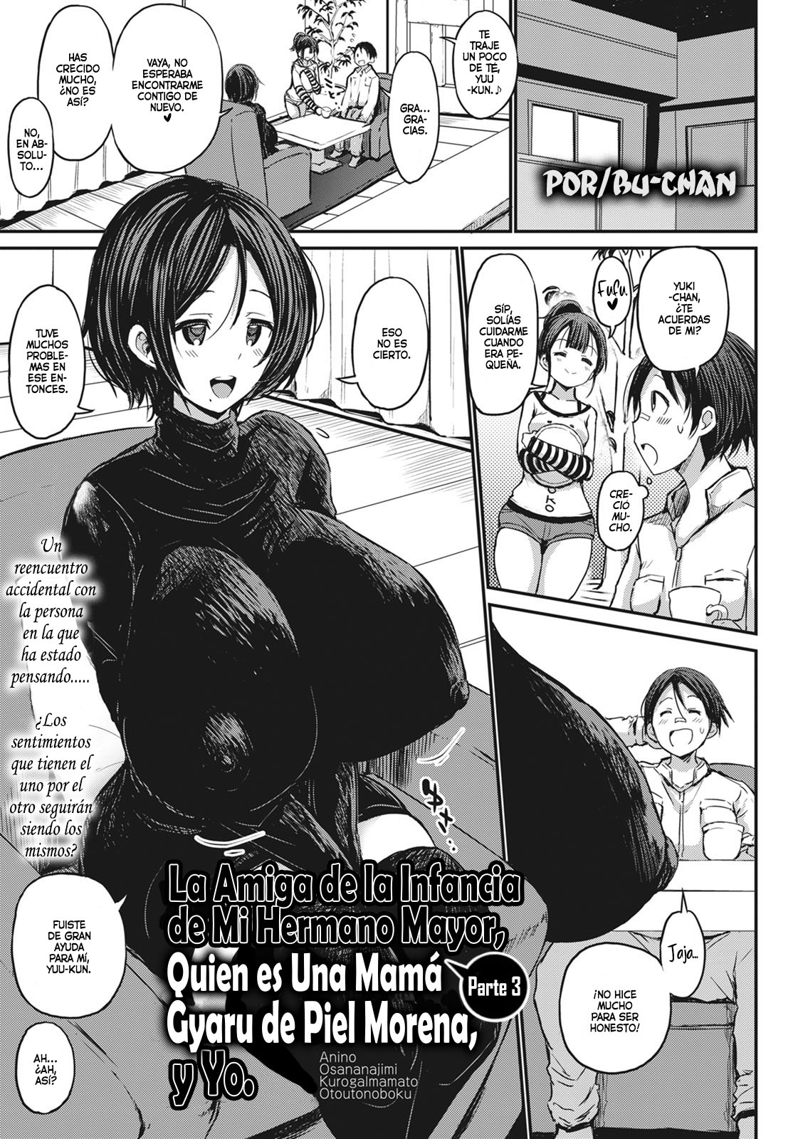 [Bu-chan] Ani no Osananajimi Kuro Gyaru Mama to Ototou no Boku 〜Kouhen〜 | La Amiga de la Infancia de Mi Hermano Mayor, Quien es Una Mamá Gyaru de Piel Morena, y Yo 〜Parte 3〜 (ANGEL Club 2020-11) [Spanish] [Hellsin] [Digital] image number 1