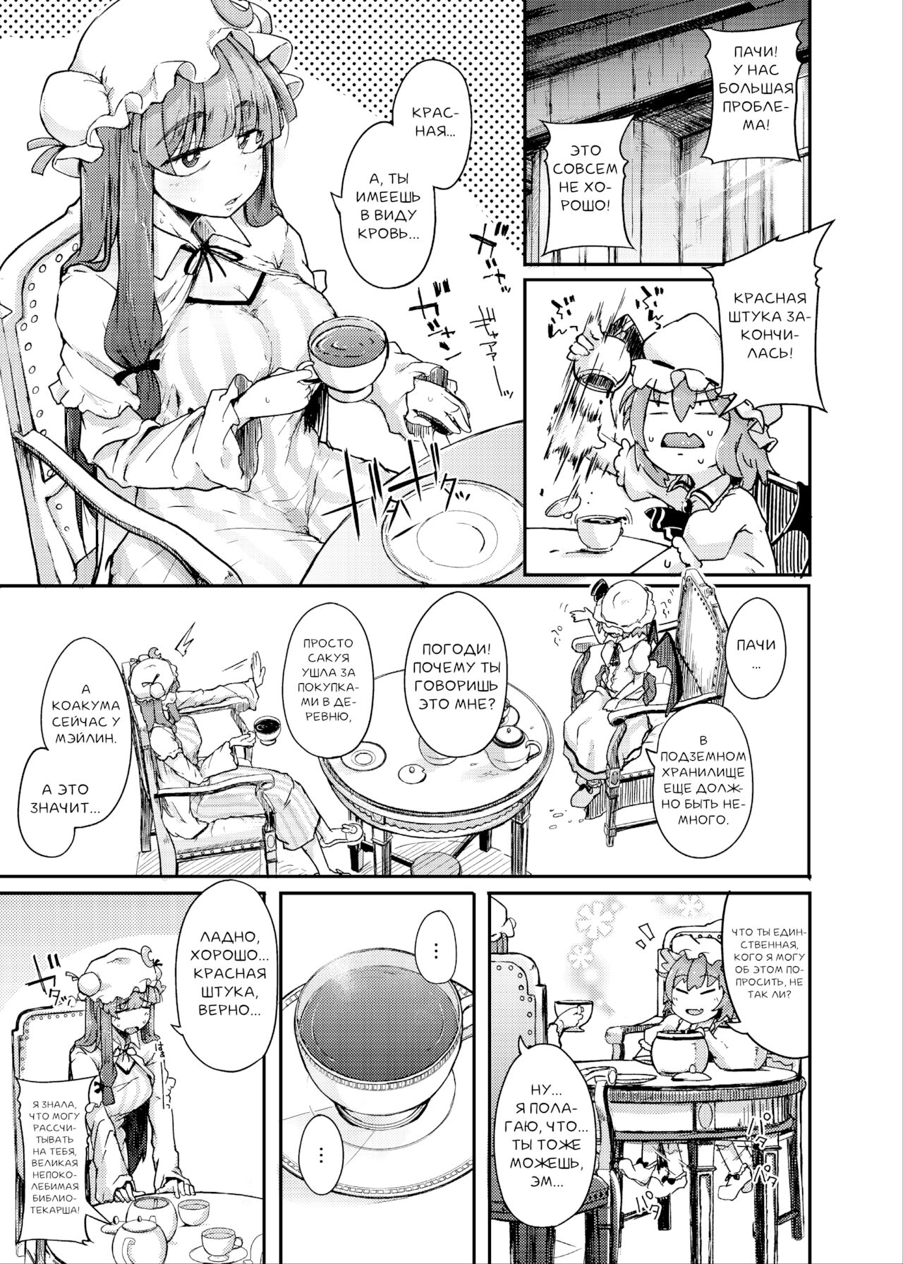 [Jikahatsudensho (flanvia)] Ana to Muttsuri Dosukebe Daitoshokan (Touhou Project) [Russian] [PaulichP] [Digital] Bildnummer 3