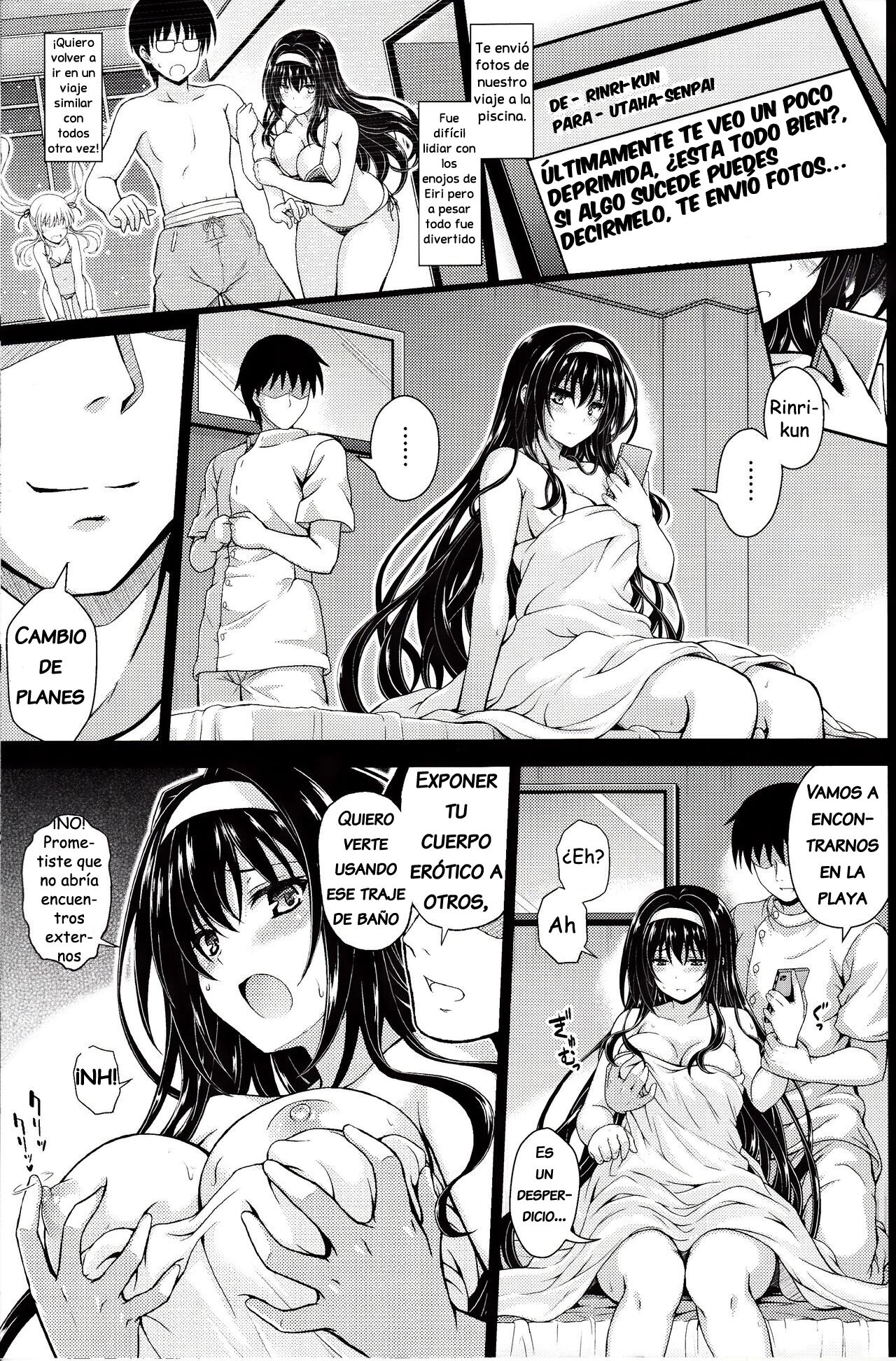 (COMIC1☆13) [Yumeya Honpo (Mukeikaku)] Yakusoku no Yukue | El Resultado Prometido (Saenai Heroine no Sodatekata) [Spanish] numero di immagine  4