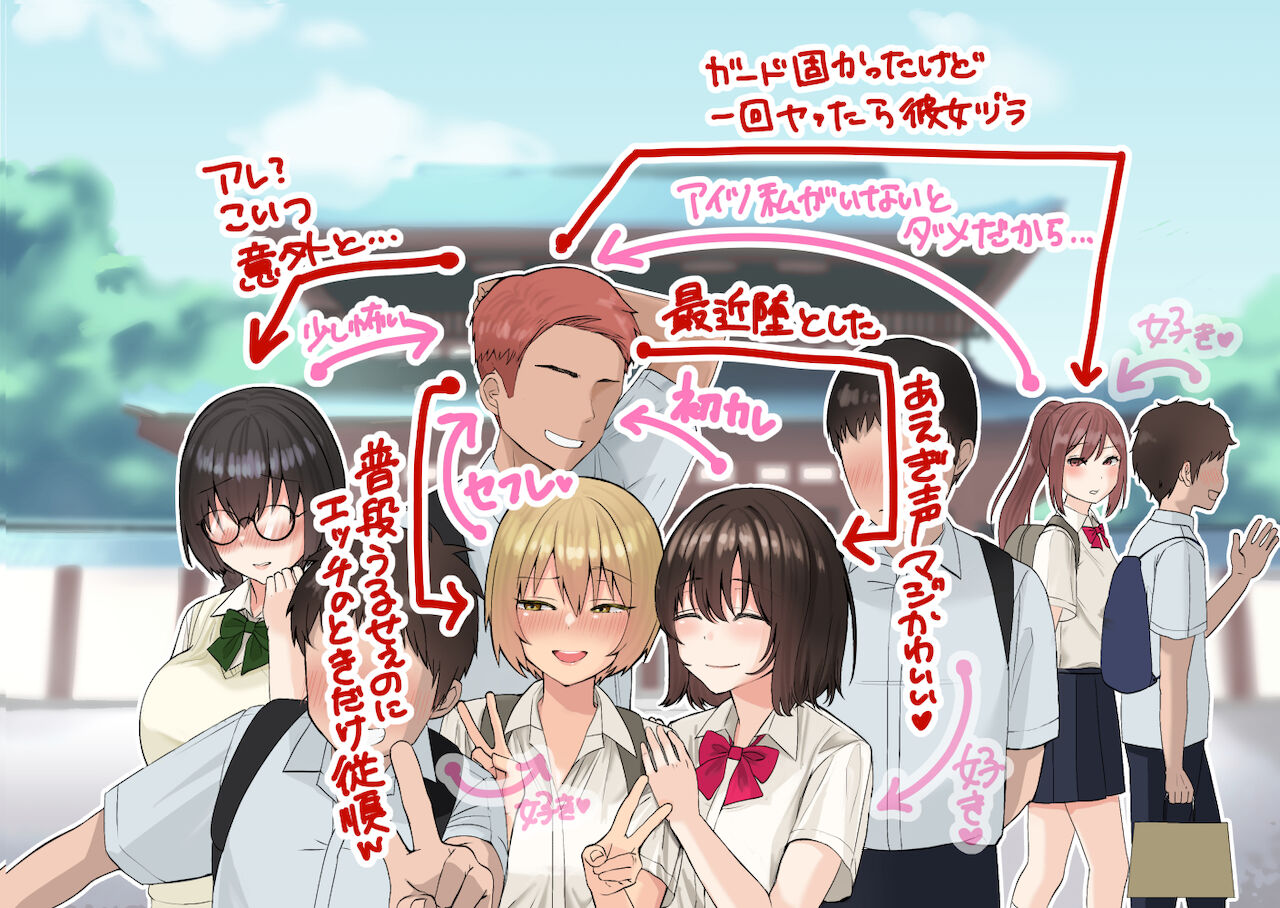 [ポニ]何気ない修学旅行の写真と相関図[栗子汉化] изображение № 9