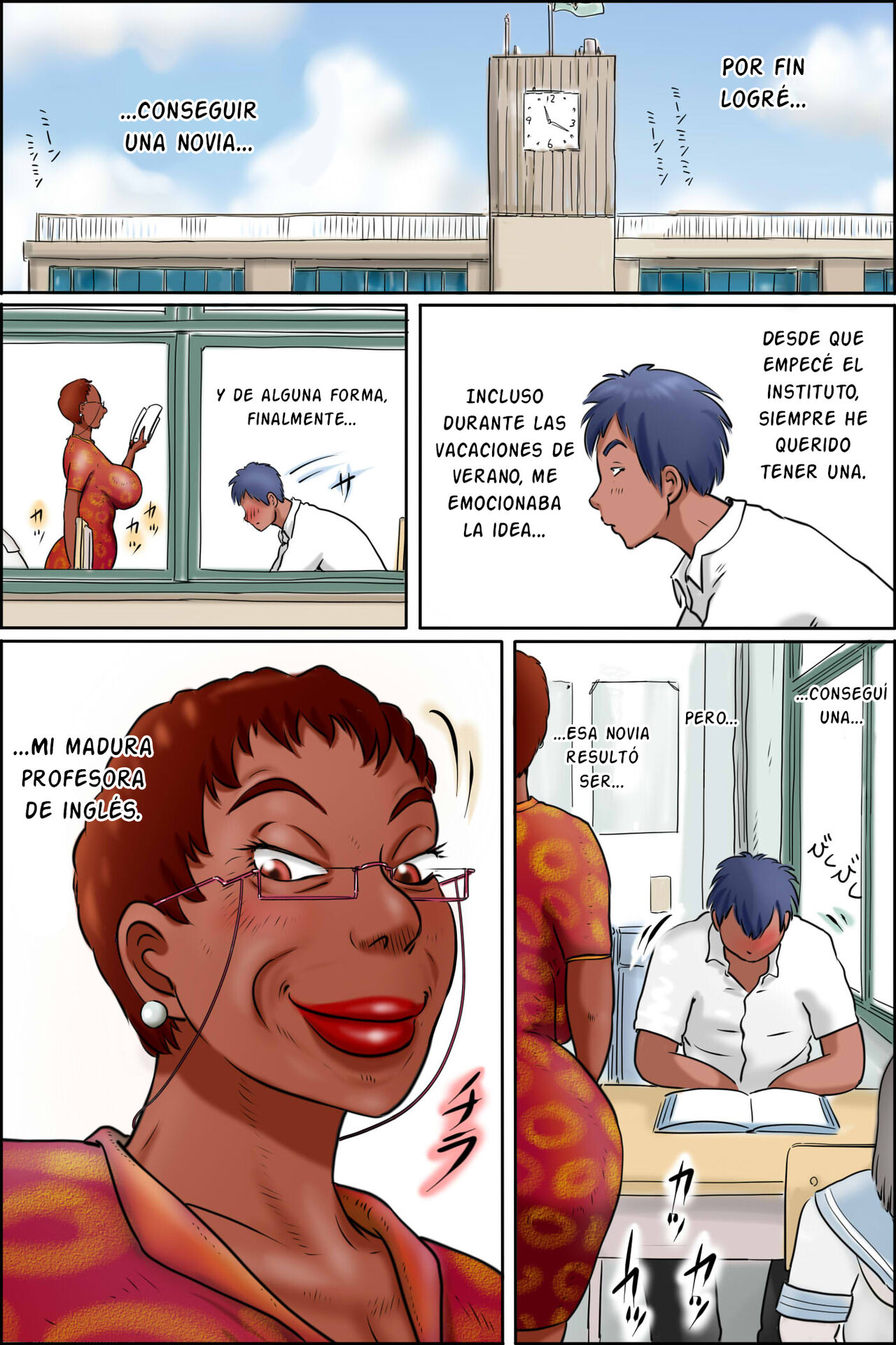 [Zenmai Kourogi] Ore no Kanojo wa Over Fifty -Jugyouchuu ni Shabutte kuru Sensei wa Suki desu ka?- [Spanish] [Ayanokoji el pelao] 画像番号 2