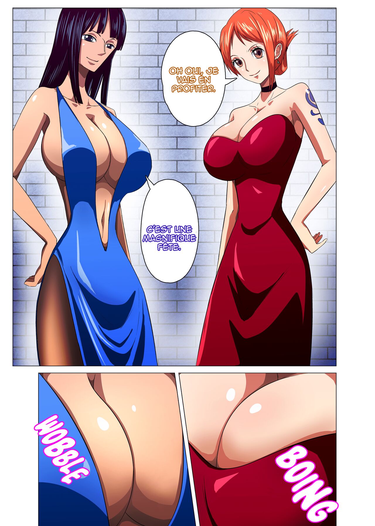 [Q Doujin] Onna Kaizoku ga Himitsu no Settai (One Piece) [French] numero di immagine  3