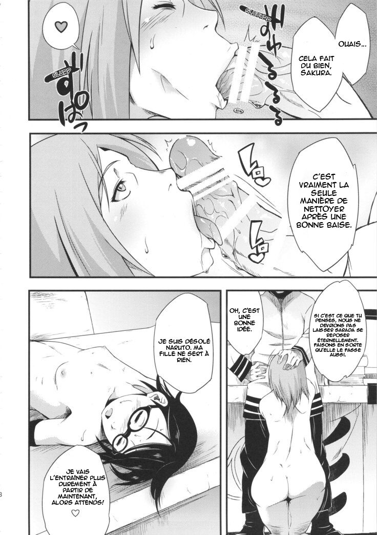 (C89) [Karakishi Youhei-dan Shinga (Sahara Wataru)] Konoha-don Aigake (Boruto) [French] numero di immagine  27