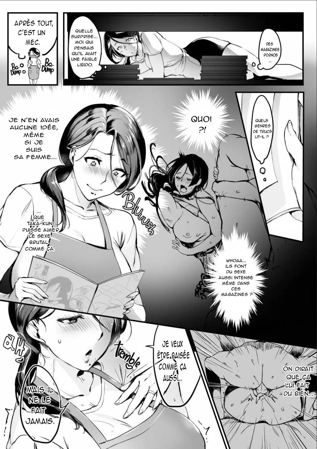 [Hatake no Oniku (Minamoto)] Tsuma ni Damatte Sokubaikai ni Ikun ja Nakatta 1 [French] [O-S] [Decensored] [Digital] 图片编号 4